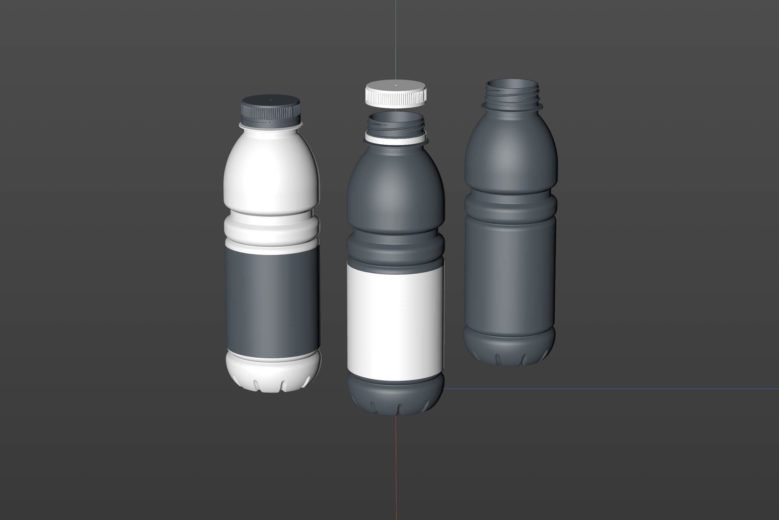 Smoothie/Juice plastic bottle 500ml 3d model pack