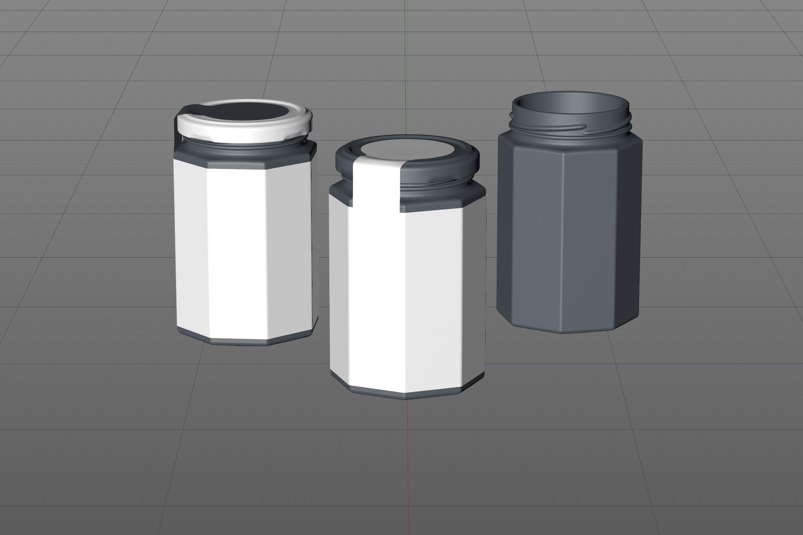Spicy Vegetables Glass Jar 300g packaging 3D model