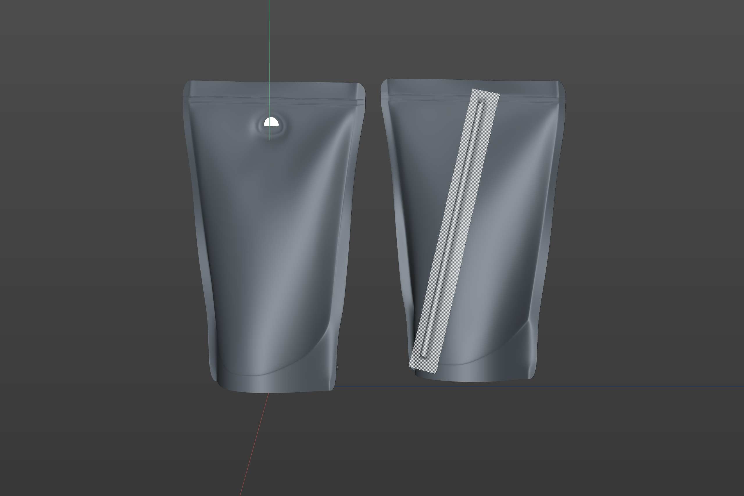 Standing-Up Juice Pouch 200ml premium 3D model pack