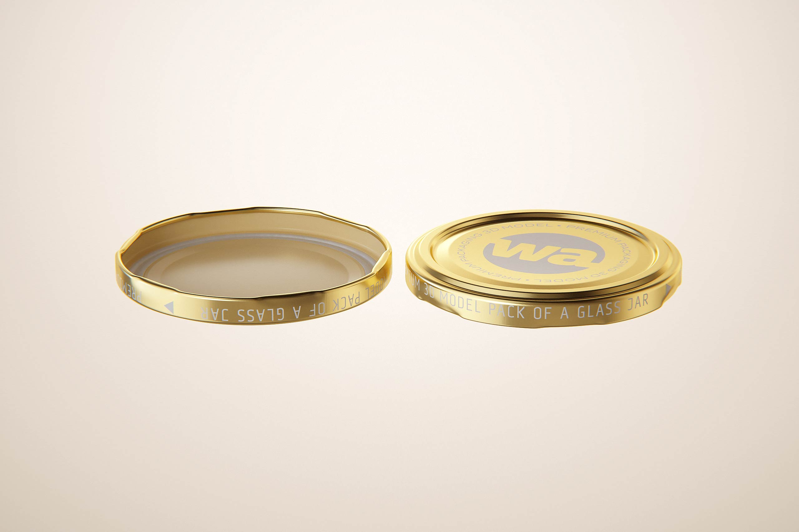 Summer Flower Honey Glass Jar 500g packaging 3d model