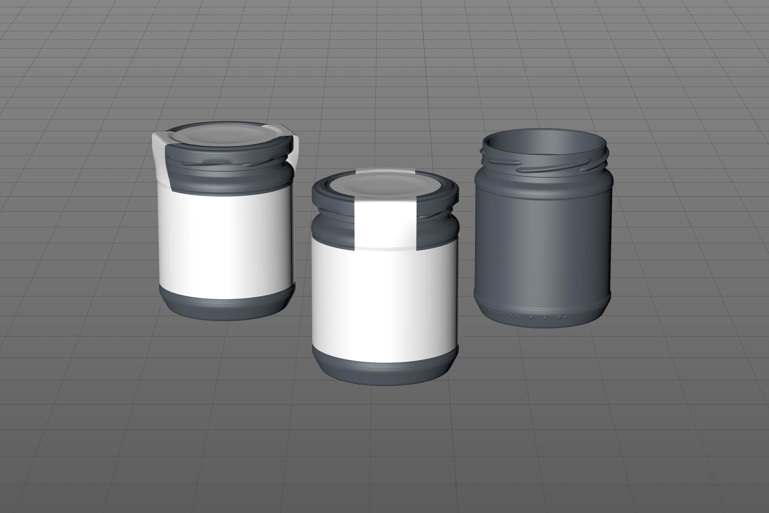 Summer Flower Honey Glass Jar 500g packaging 3d model