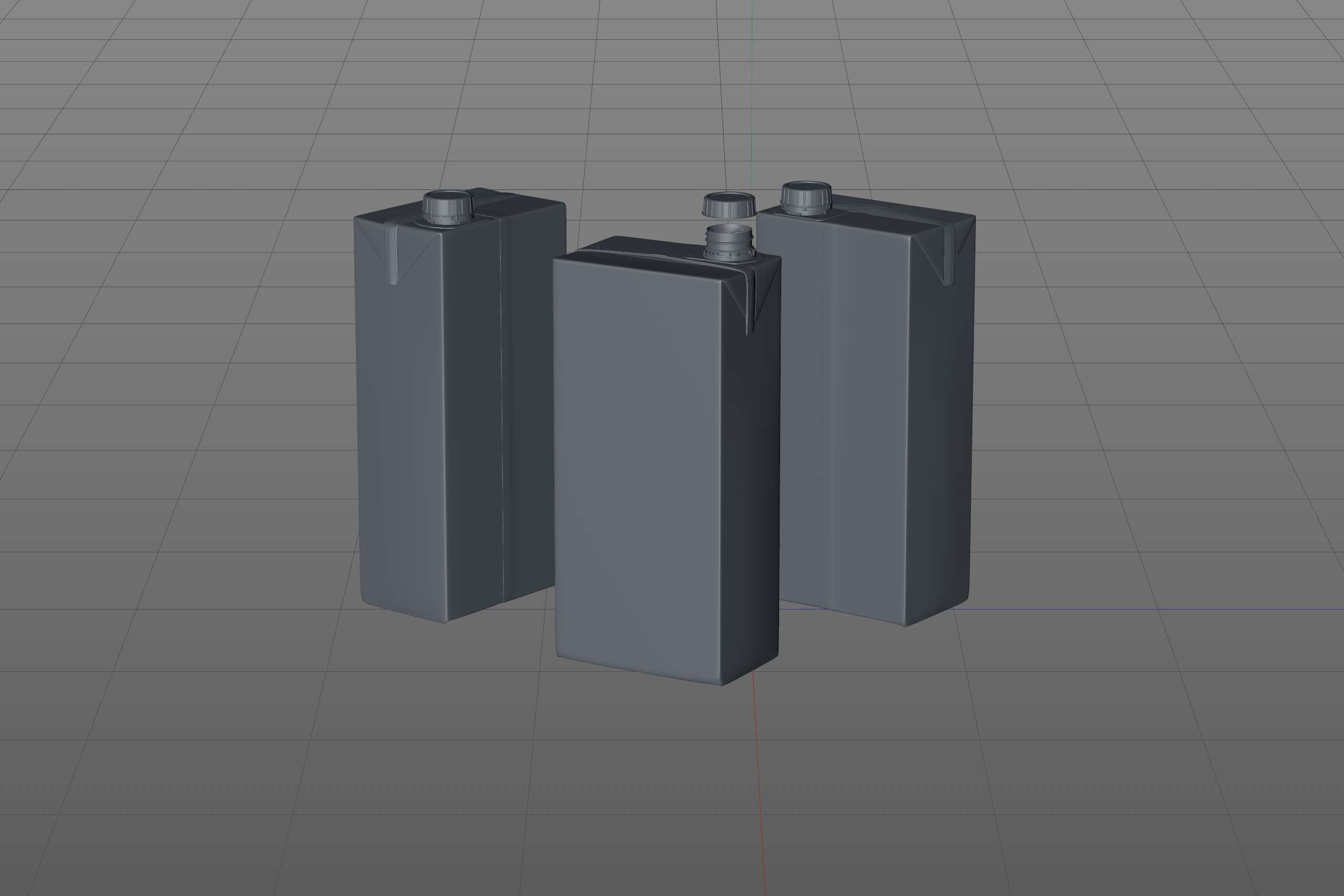 Tetra Pack Brik Slim 1000ml with Helicap23 Premium packaging 3D model pak