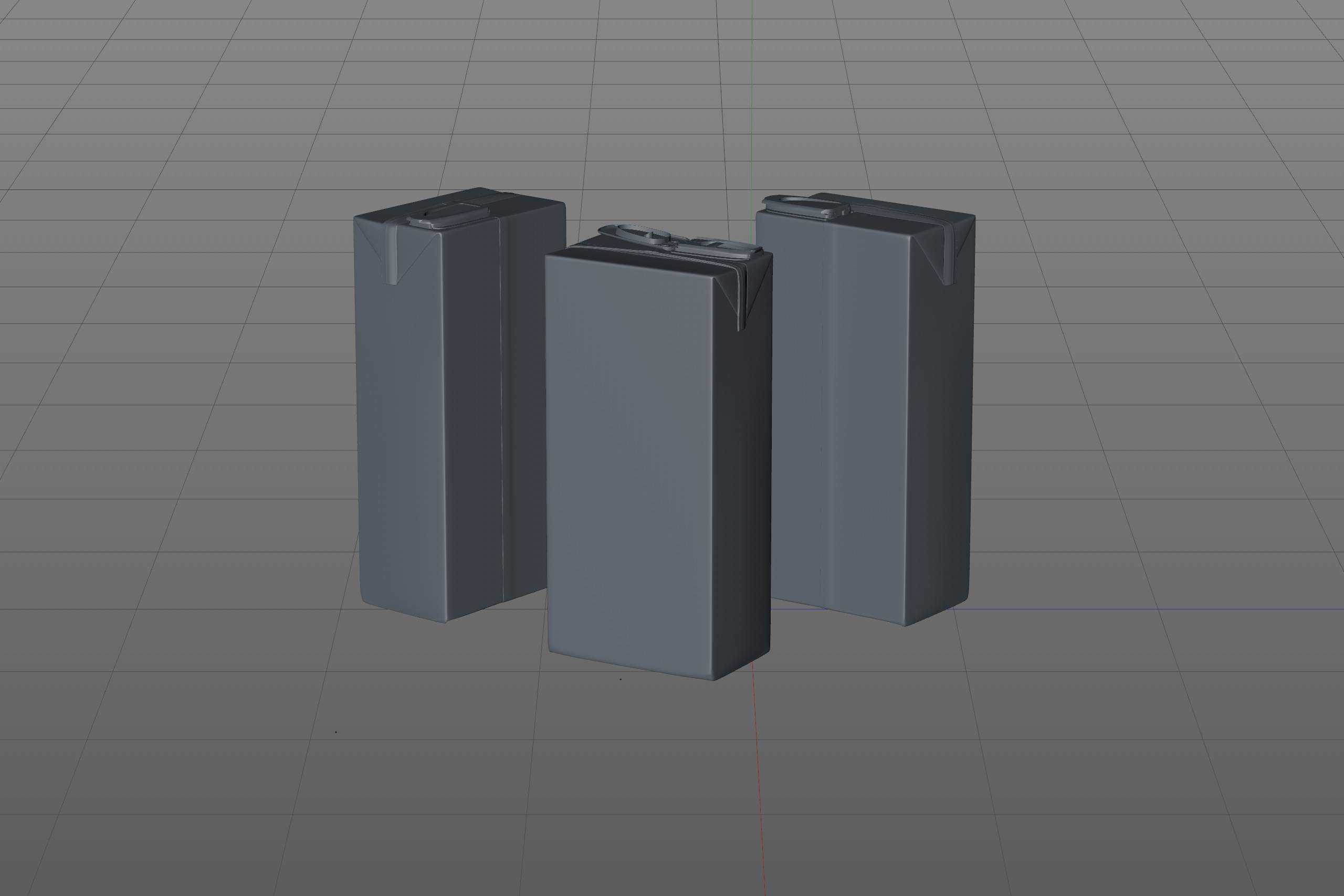 Tetra Pack Brick Slim 1000ml with ReCap3 packaging 3D model pak