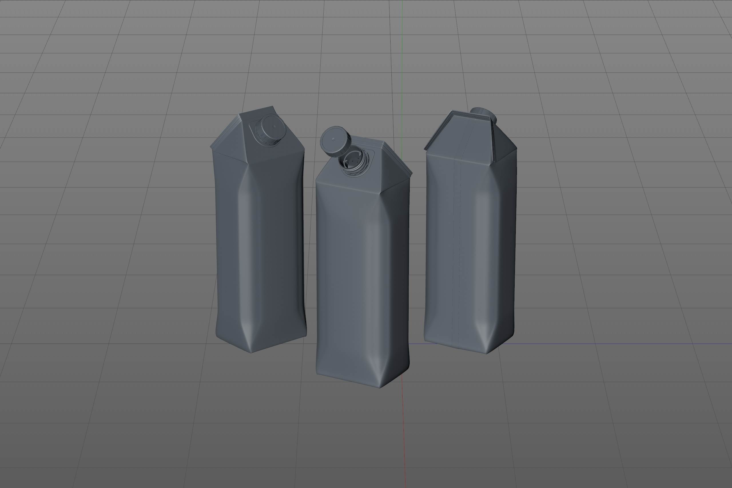 Tetra Pack Gemina Base Crystal 1000ml with HeliCap 27 Premium packaging 3d model pak.
