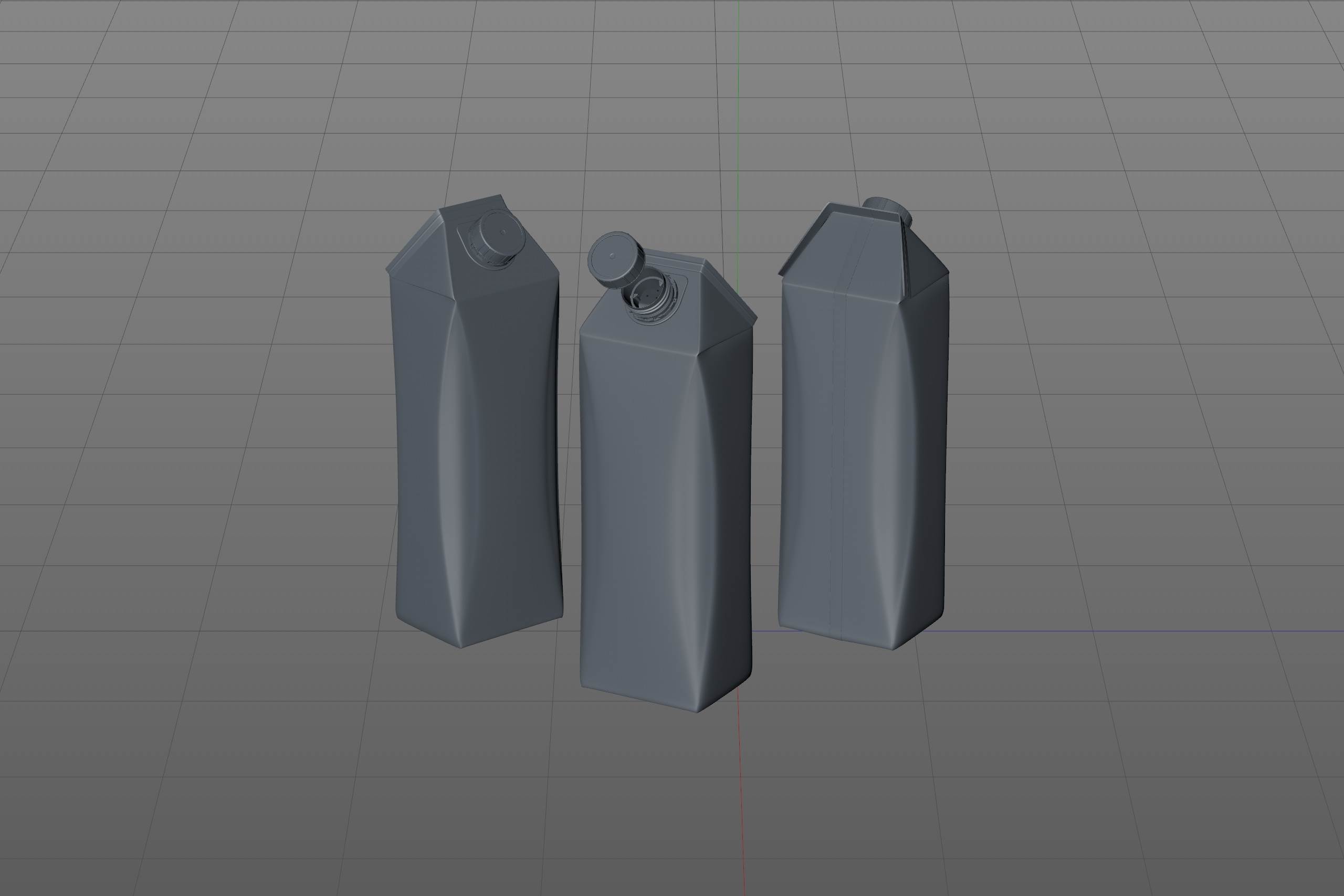 Packaging 3d model pak of Tetra Pack Gemina Leaf 1000ml with HeliCap 27