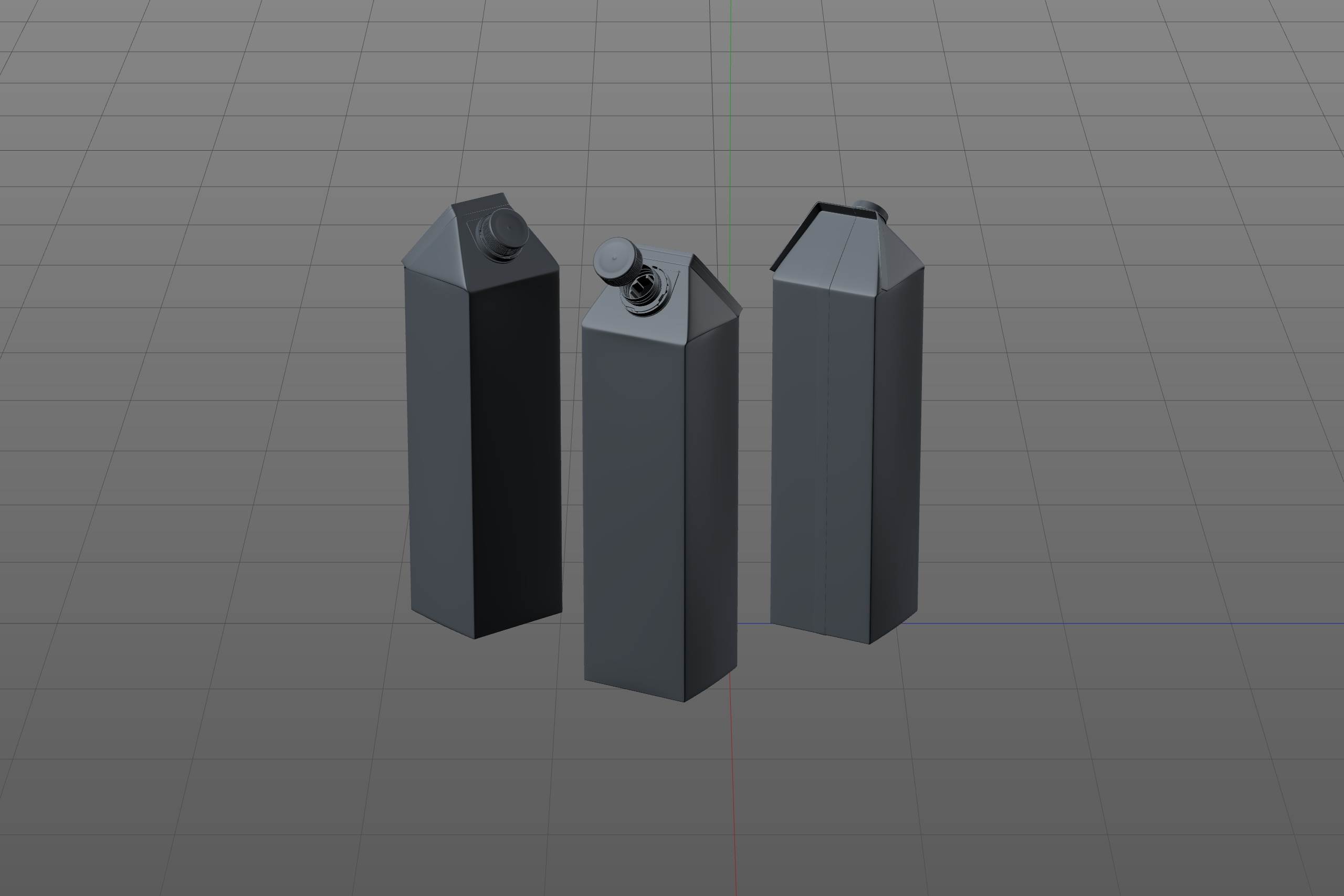 Premium Packaging 3d model pak of Tetra Pack Gemina Square 1000ml with StreamCap opening