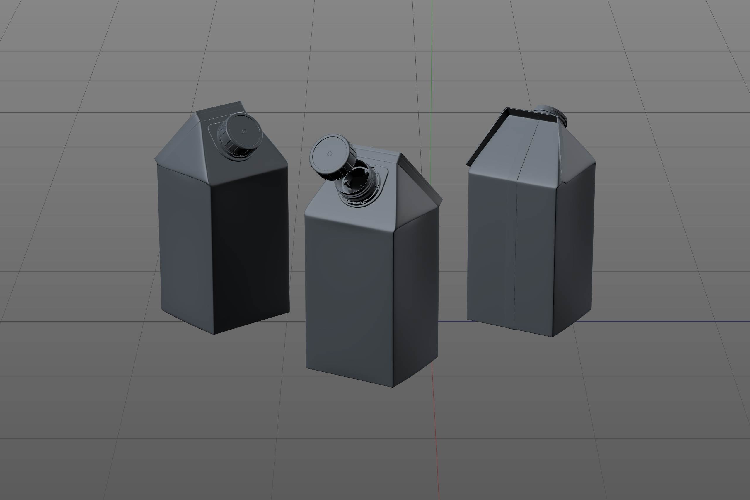 Premium 3D model pak of Tetra Pack Gemina Square 500ml with HeliCap 27 closure