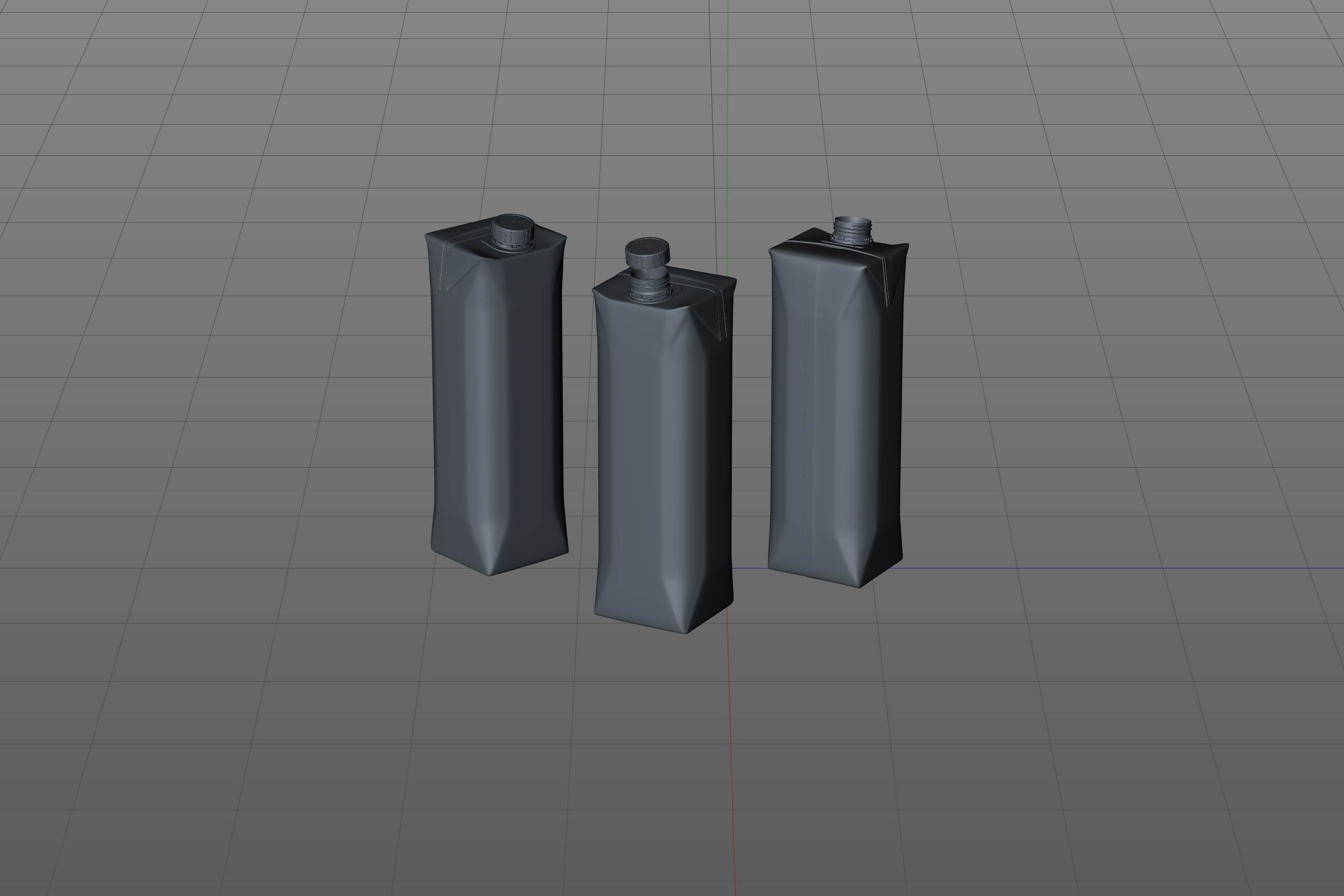 Tetra Pack Prisma Square 1000ml premium packaging 3D model pak with HeliCap 27