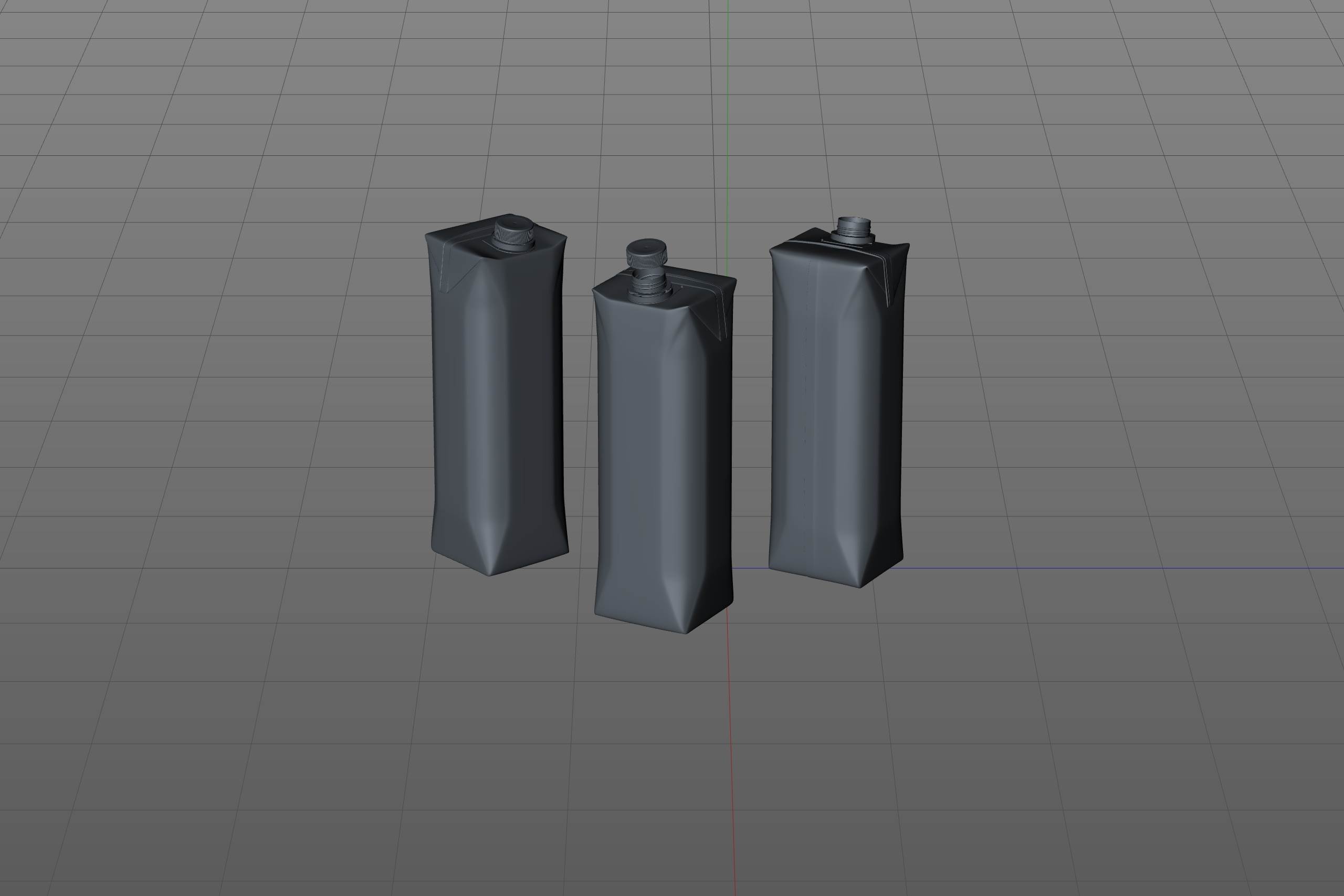 Packaging 3D model pak of Tetra Pack Prisma Aseptic 1000ml Square with StreamCap