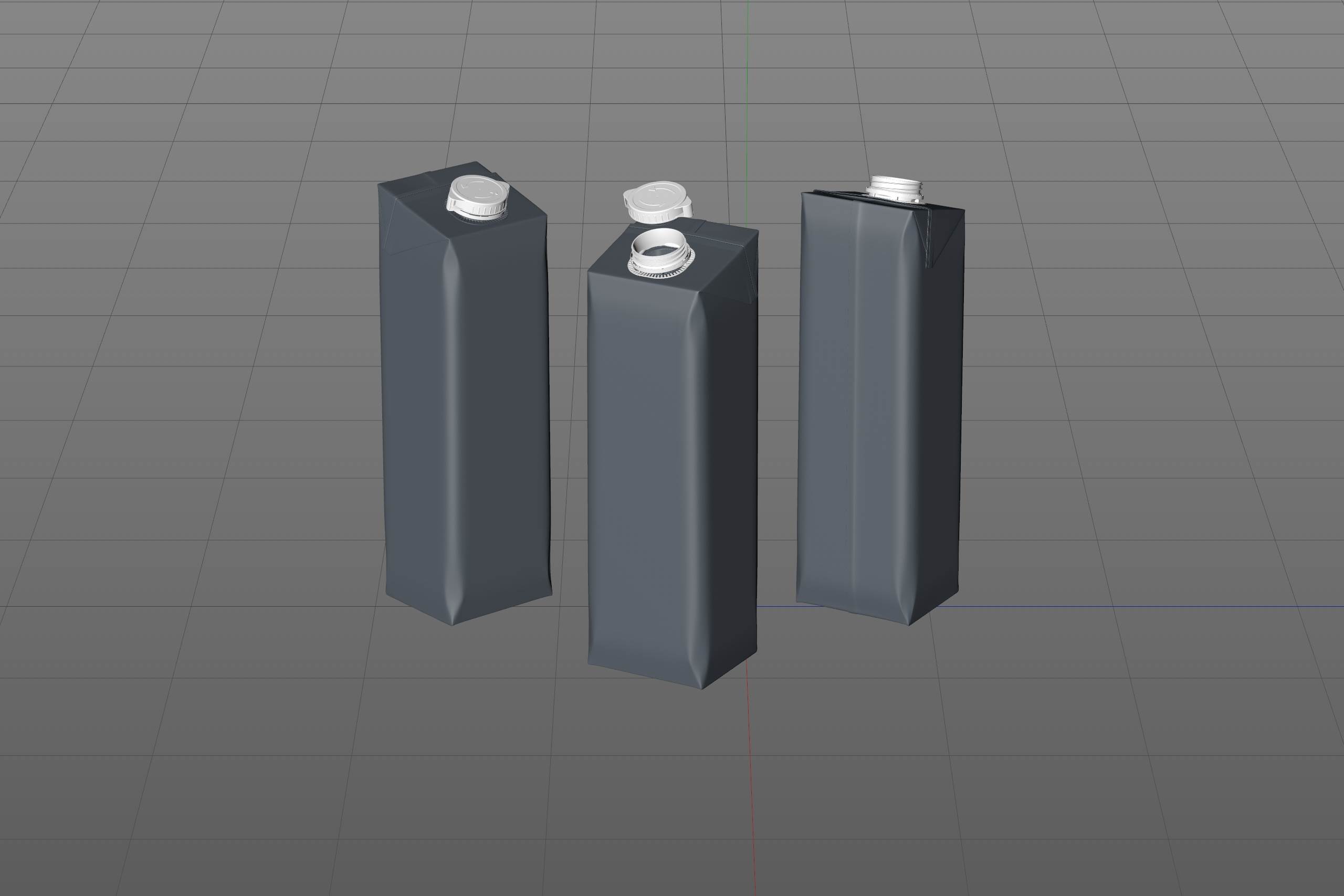 Tetra Pack Stello EDGE 1000ml with WingCap 30 packaging 3D model