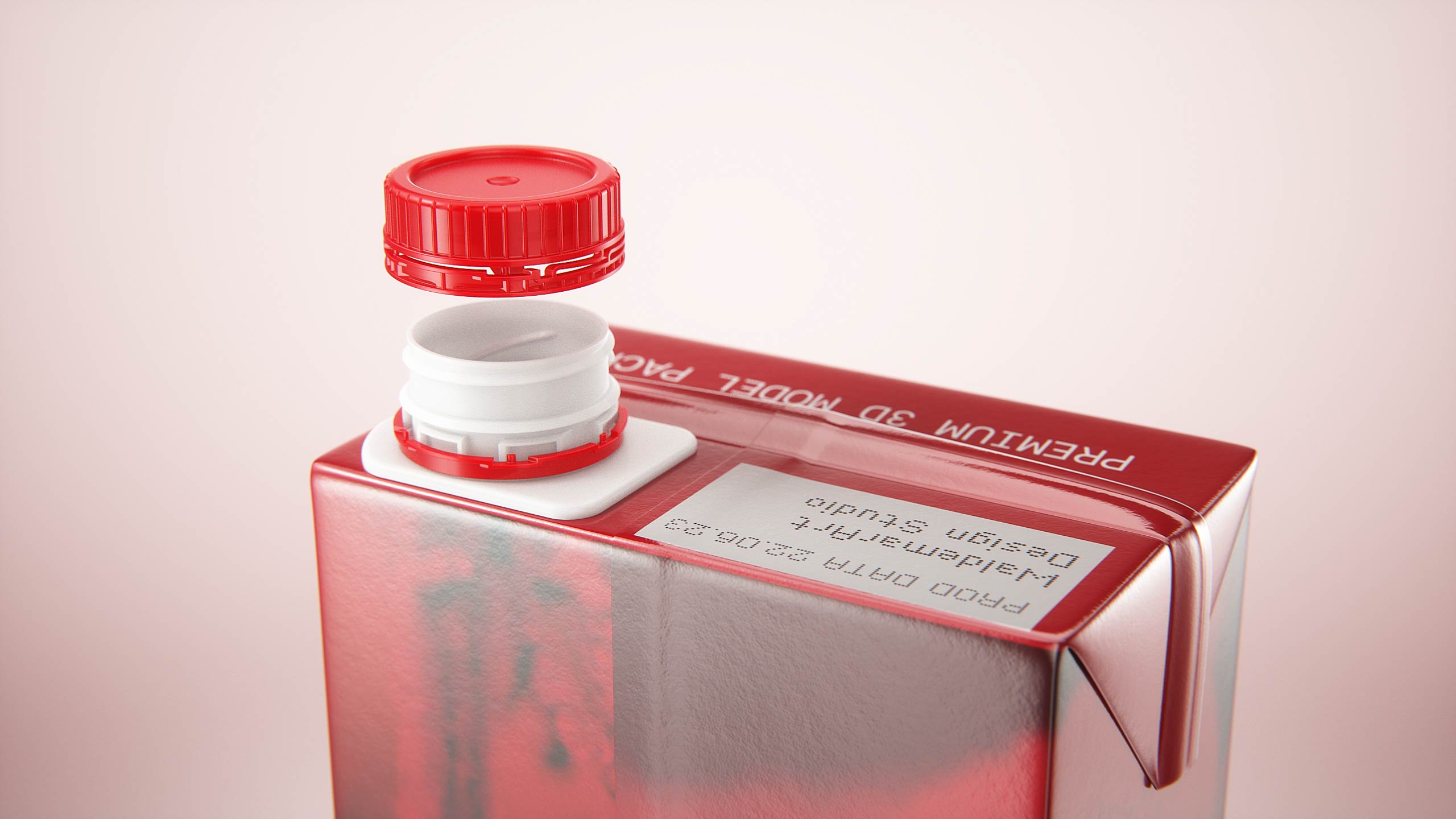 Tetra Brick Slim 1000ml with HeliCap23 Pro premium carton milk packaging 3D model