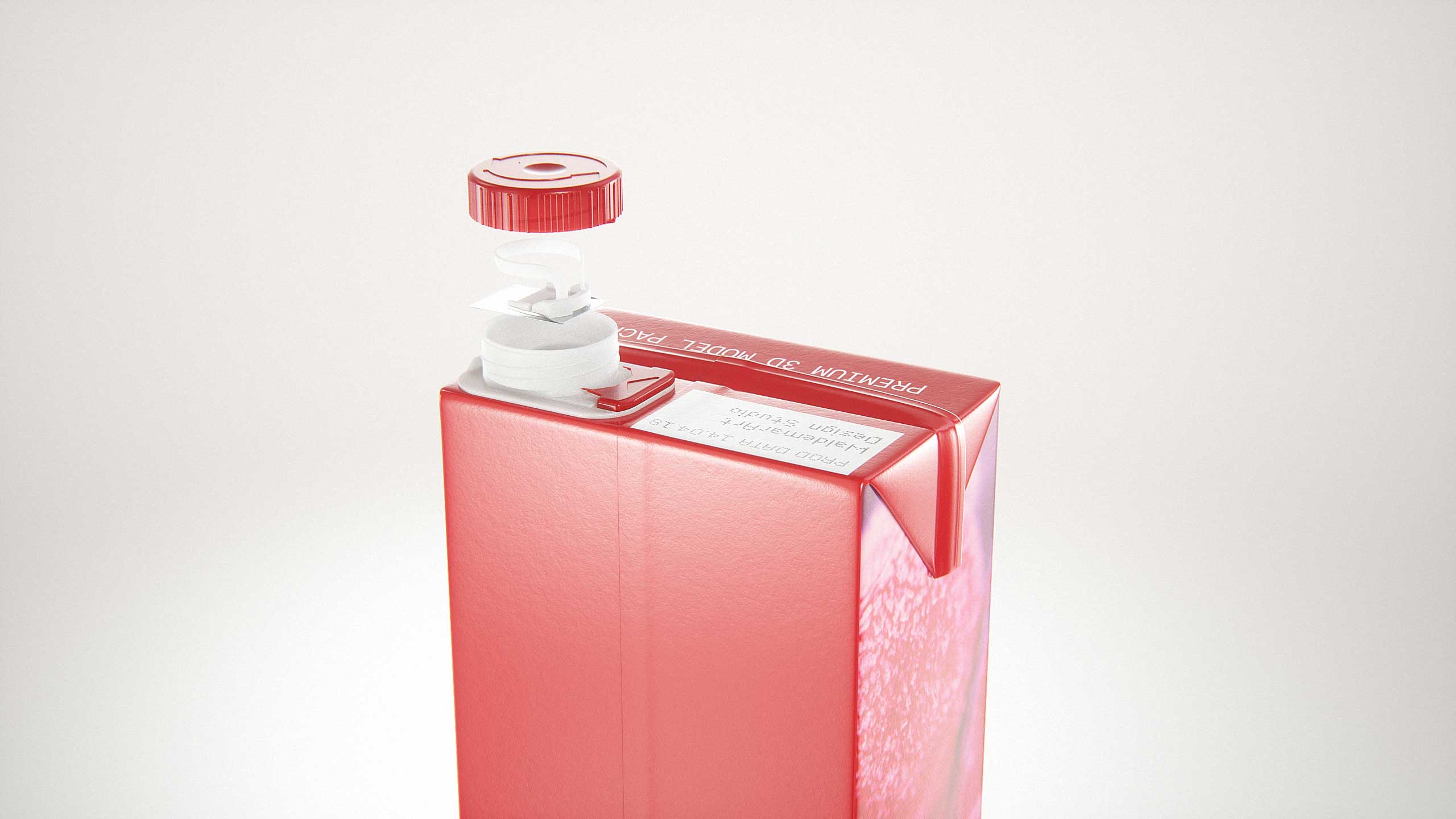 Tetra Pack Brick Slim 1000ml with SlimCap Premium packaging 3D model pak