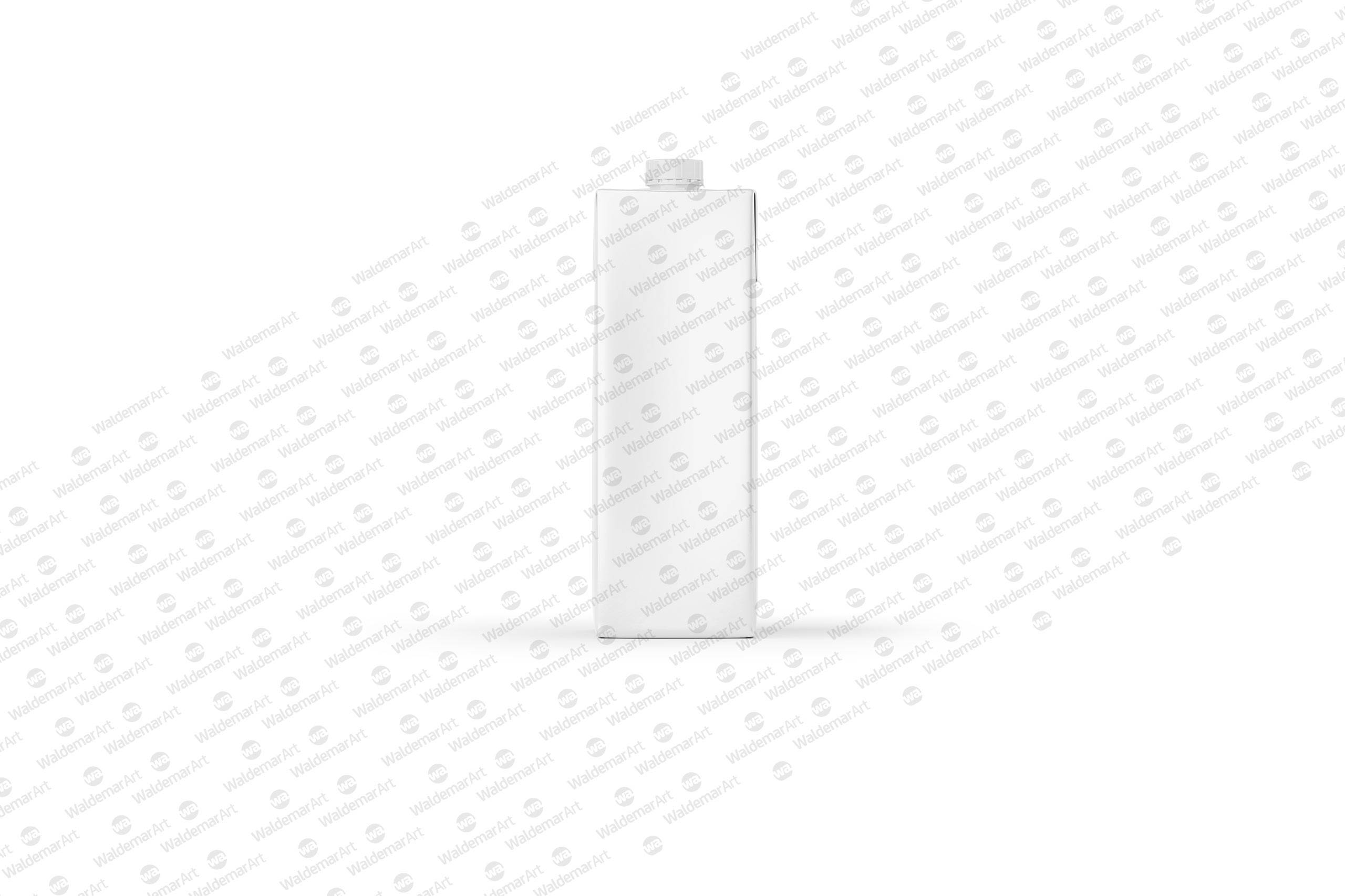 Mockup of Tetra Pack Brick 1000ml Square with HeliCap 27 - Front view