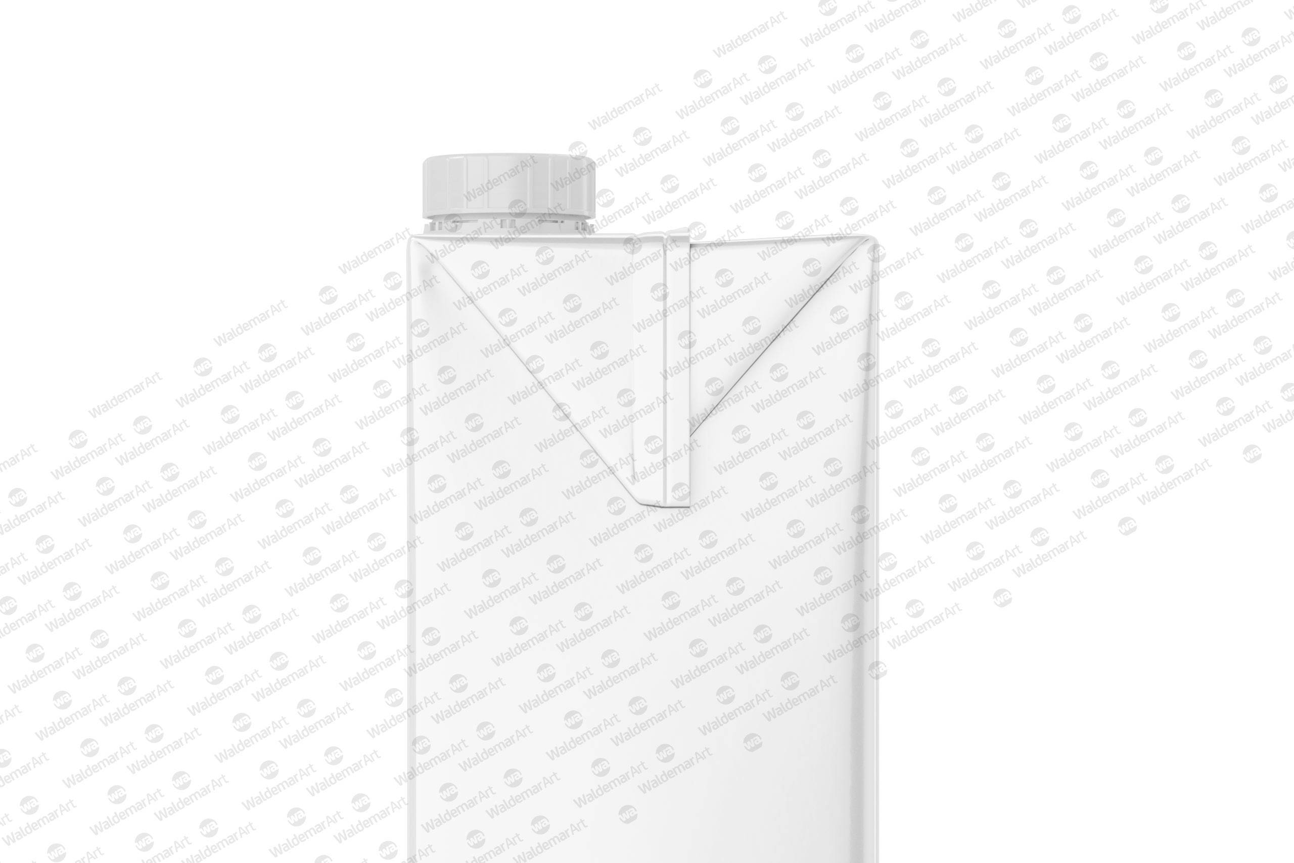 Mockup of Tetra Pack Brick 1000ml Square with HeliCap 27 - Side view