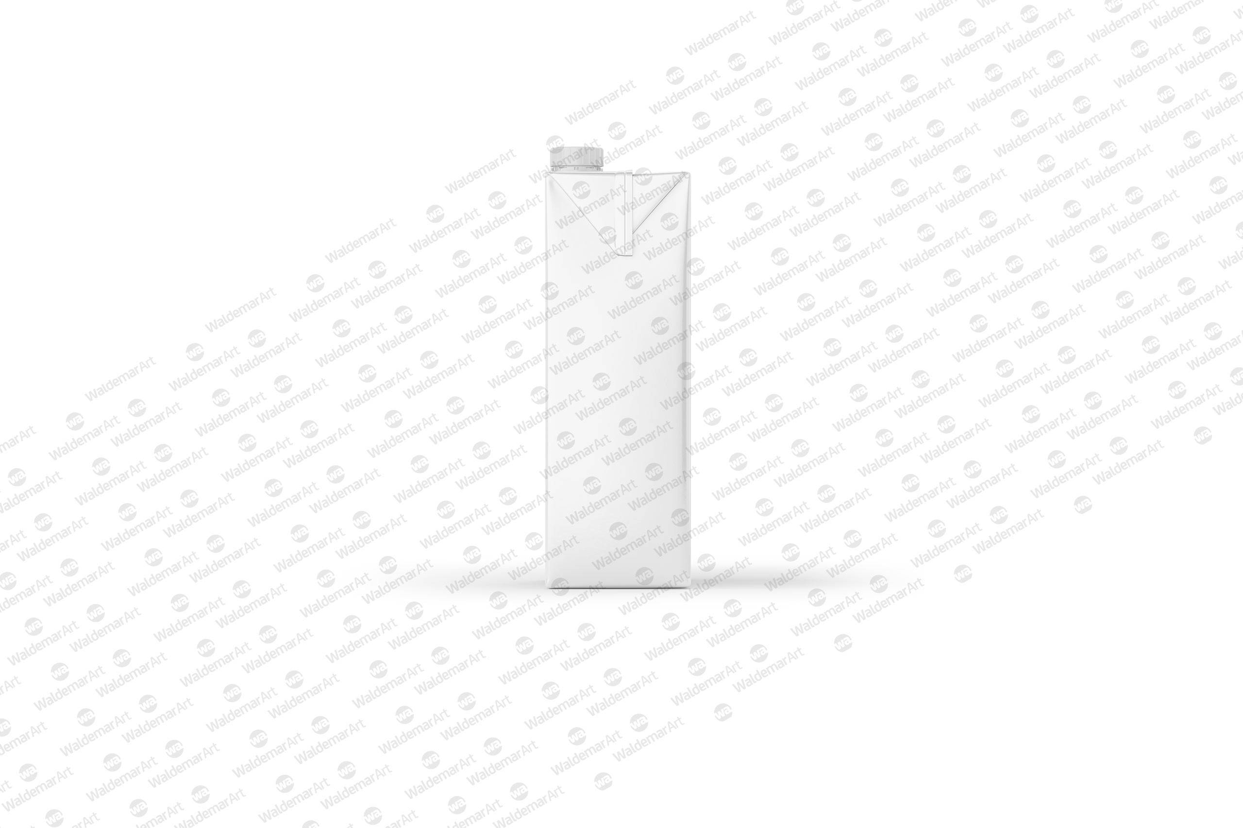 Mockup of Tetra Pack Brick 1000ml Square with HeliCap 27 - Side view