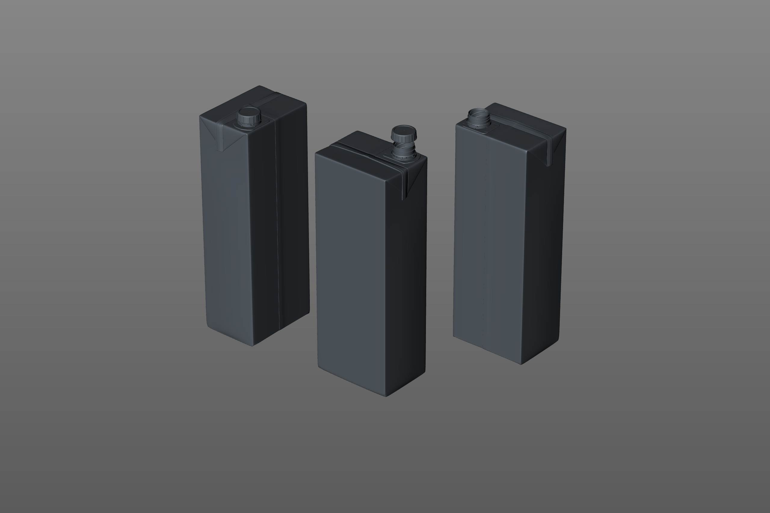 Tetra Pack Brick Slim 1500ml with HeliCap 23 Premium package 3D model pak