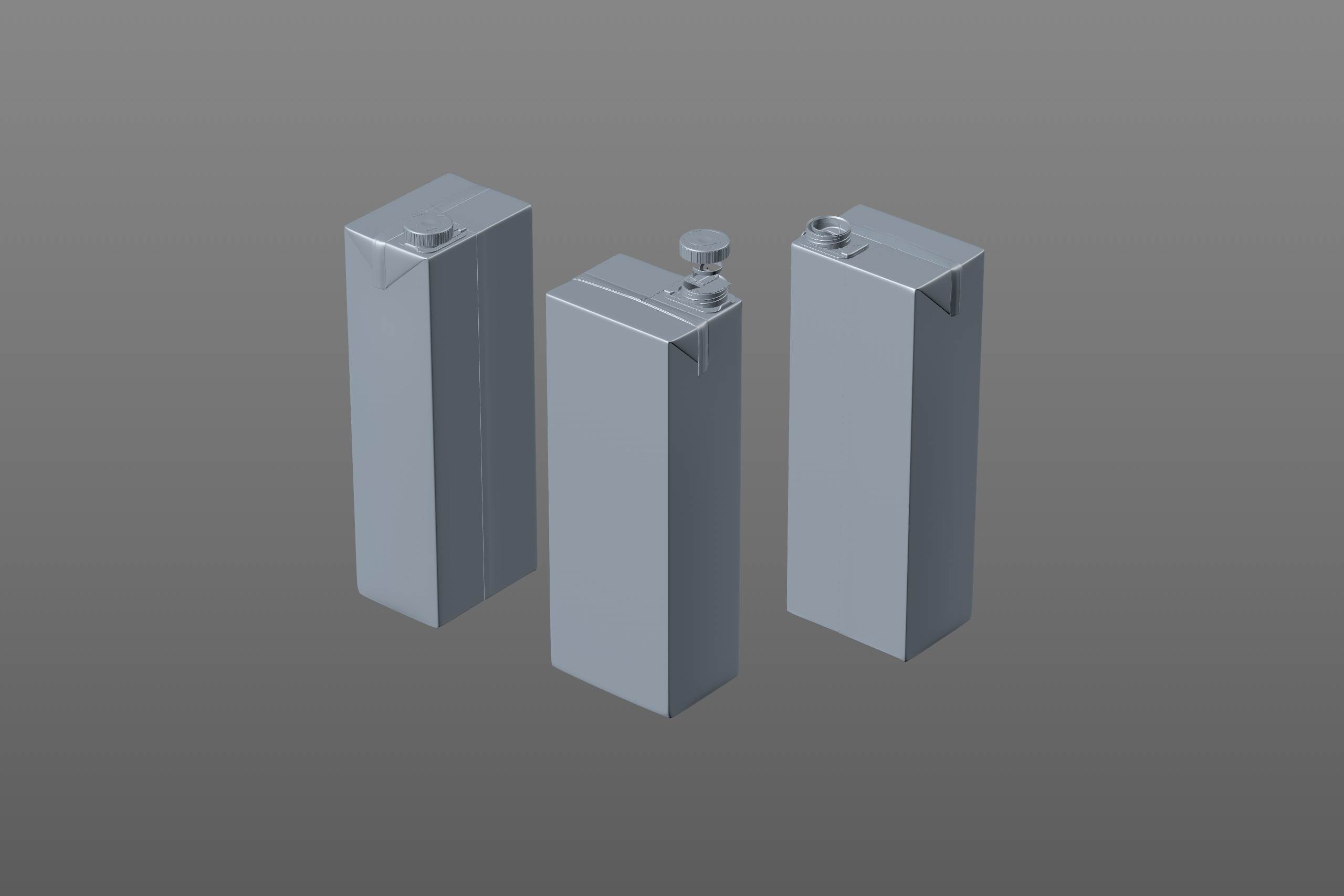 Tetra Pack Brick Slim 1500ml with SlimCap Premium package 3D model pak