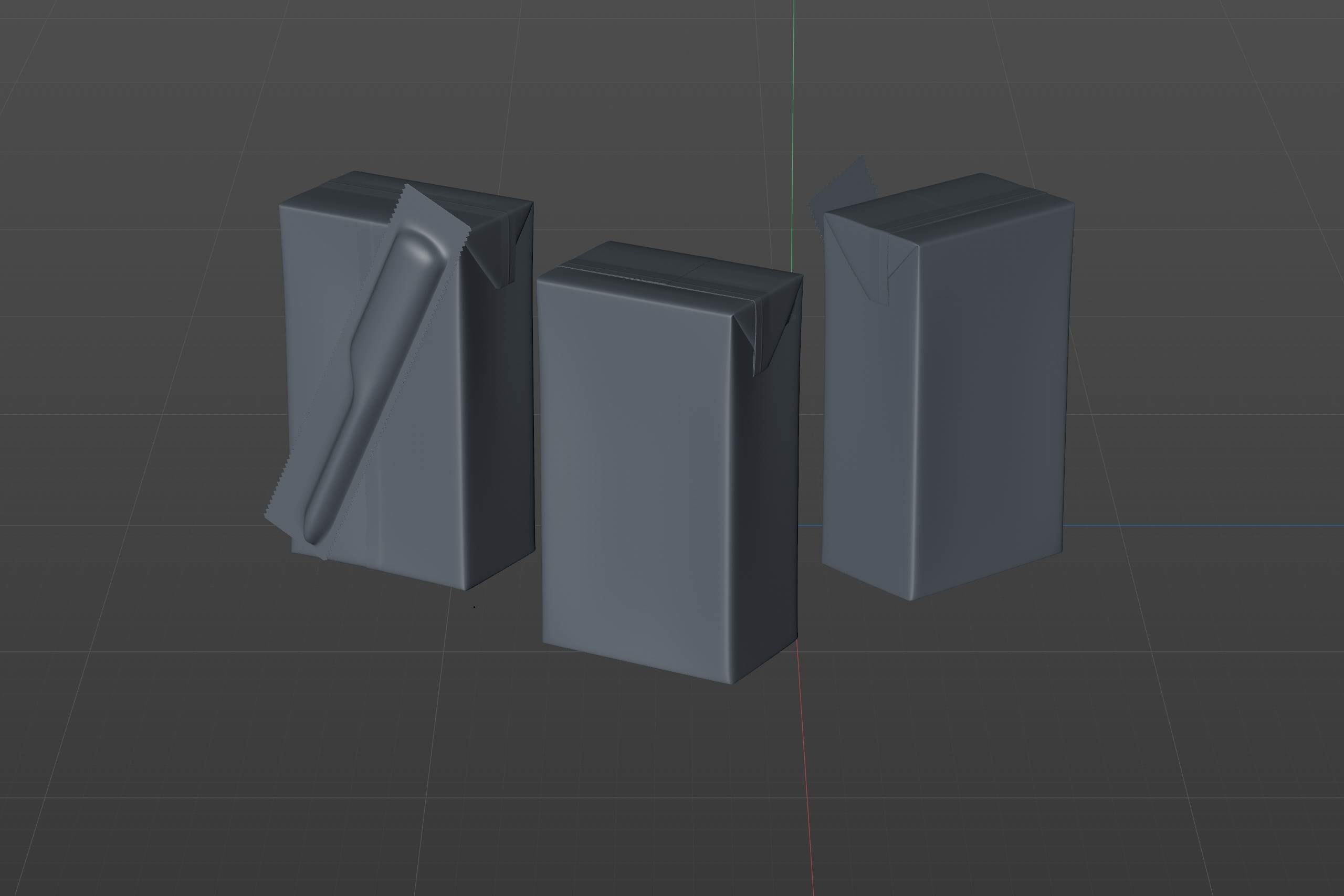 Tetra Brick Base 250ml with a Straw and Pull Tab packaging 3d model pak