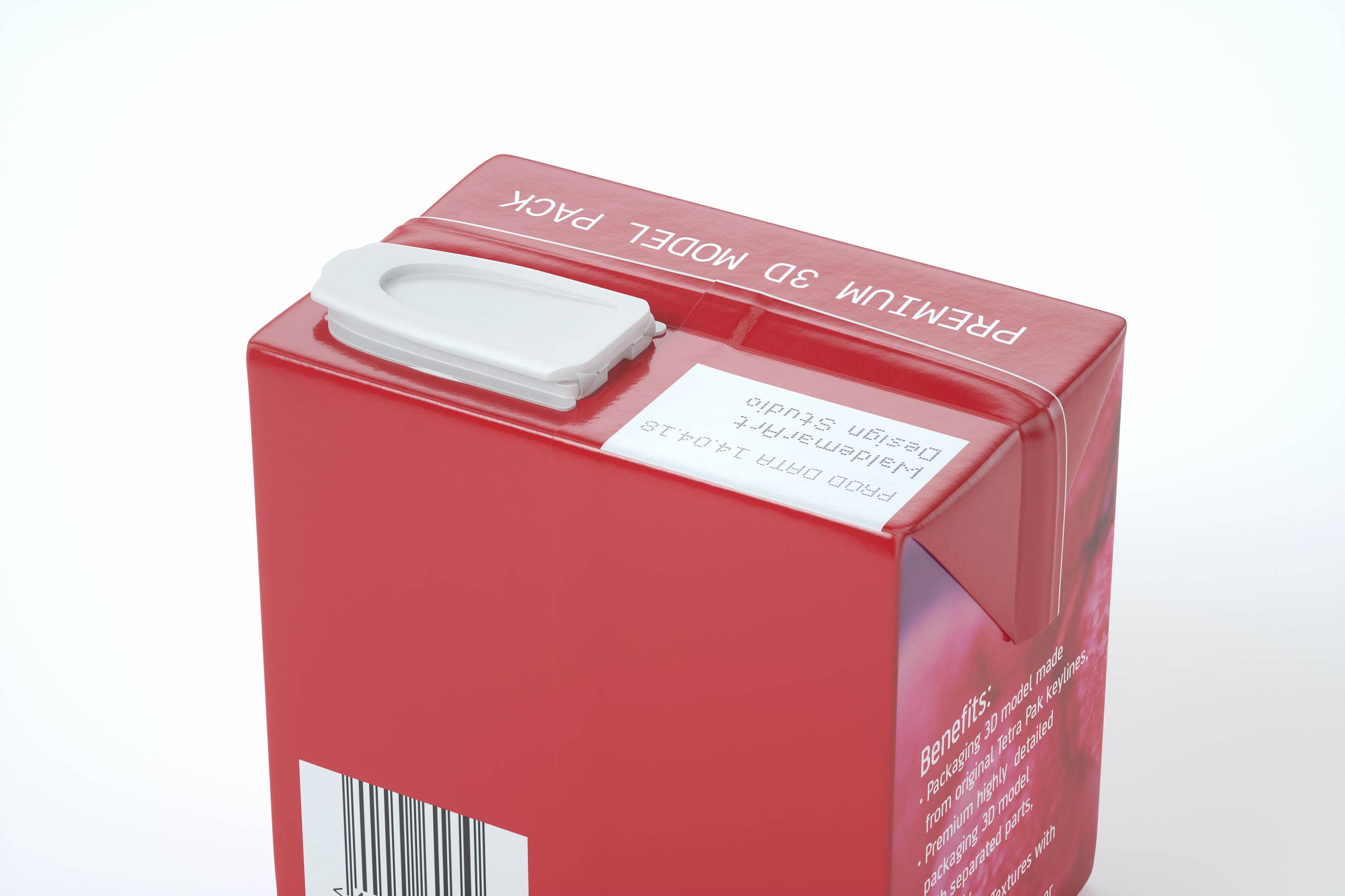 Professional Packaging 3D model pak of Tetra Pack Brick Base 500ml with ReCap3