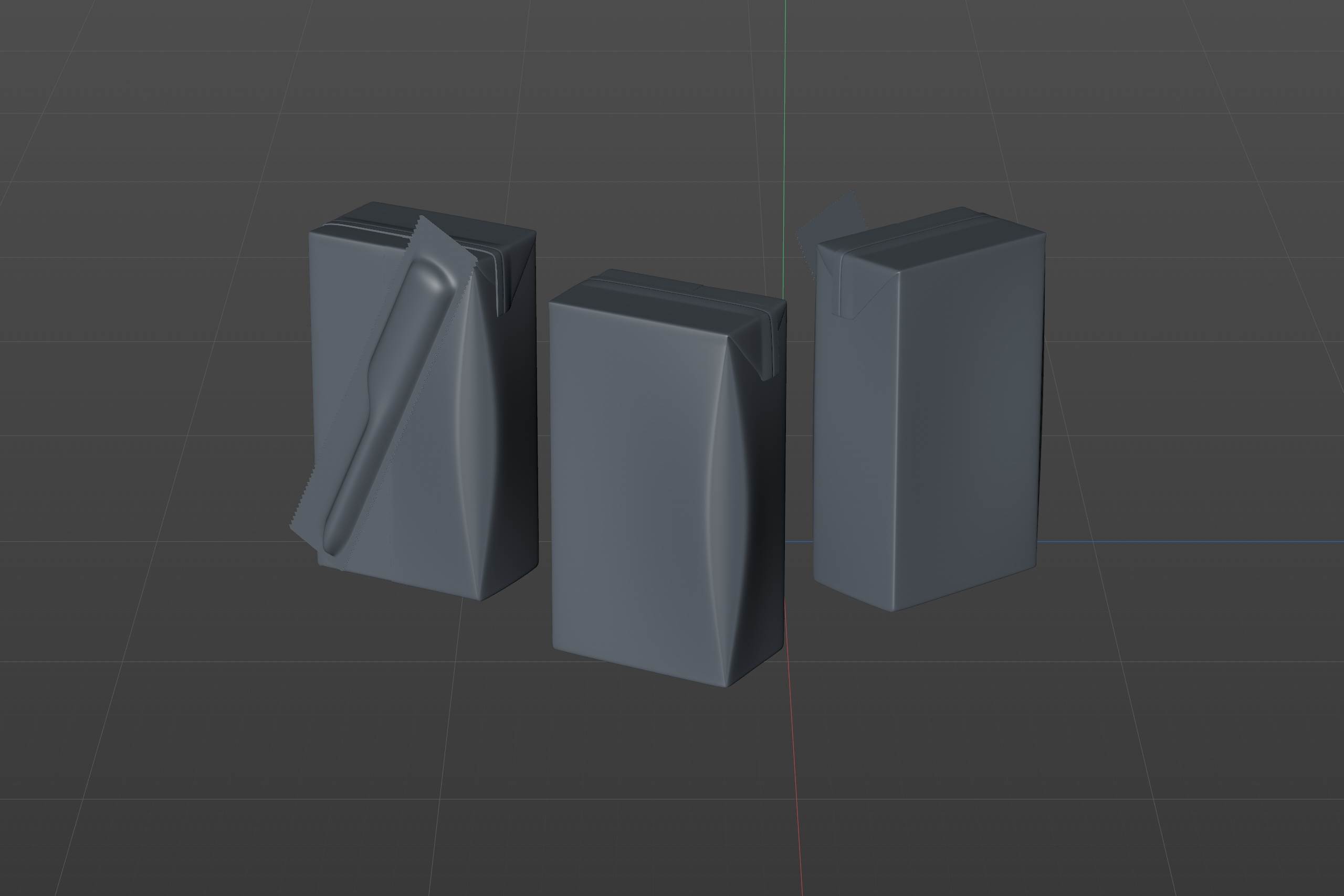 Tetra Brick Base Leaf 250ml with a Straw packaging 3d model pak