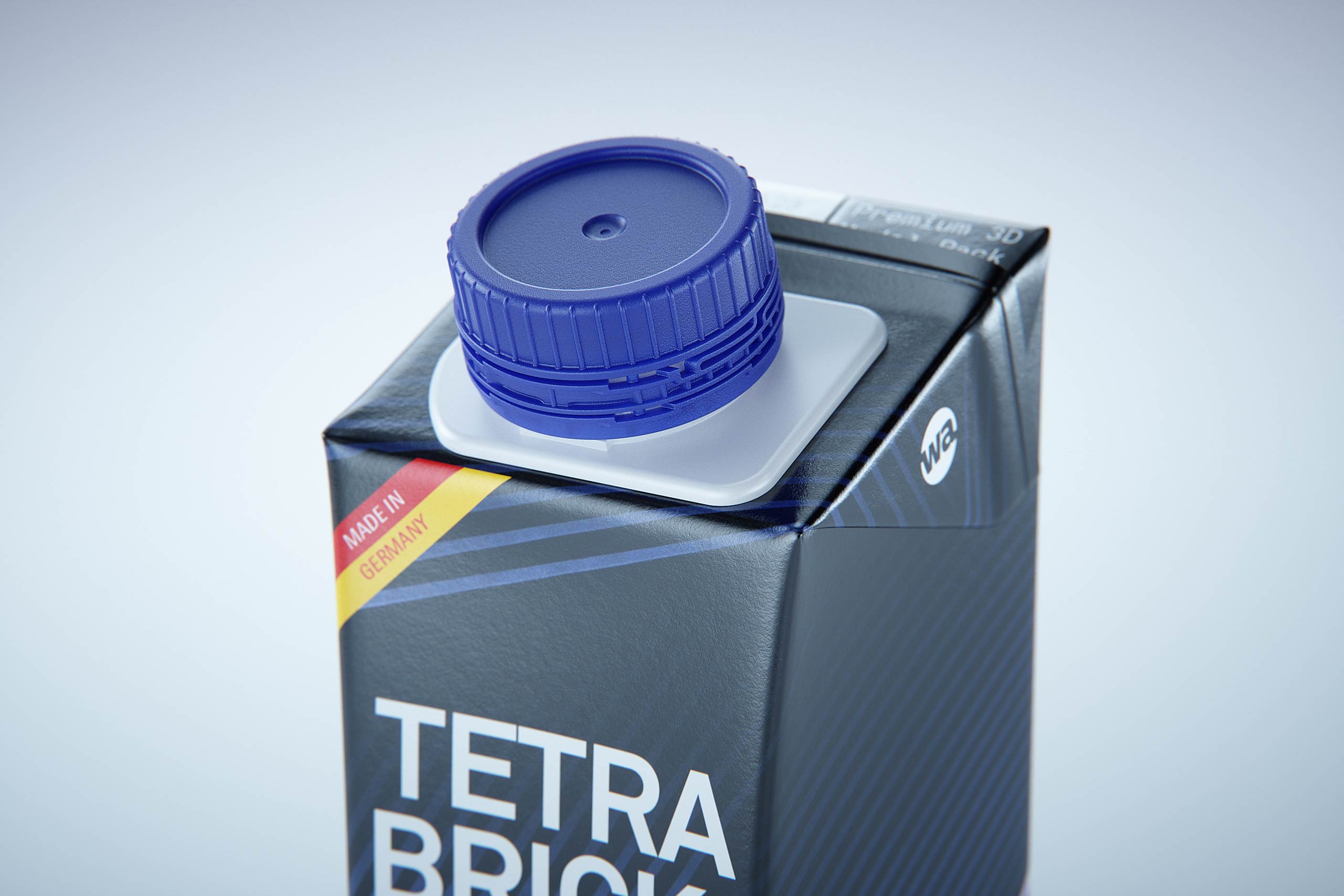 Tetra Brik EDGE 200ml with tethered cap HeliCap 23 Pro packaging 3d model