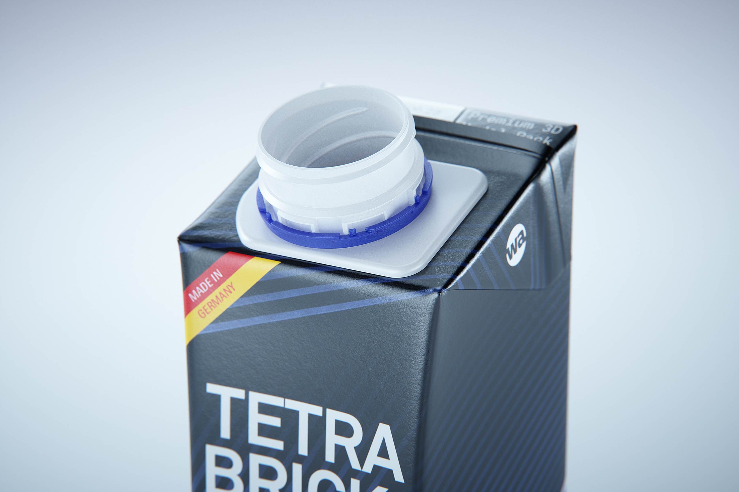 Tetra Brik EDGE 200ml with tethered cap HeliCap 23 Pro packaging 3d model