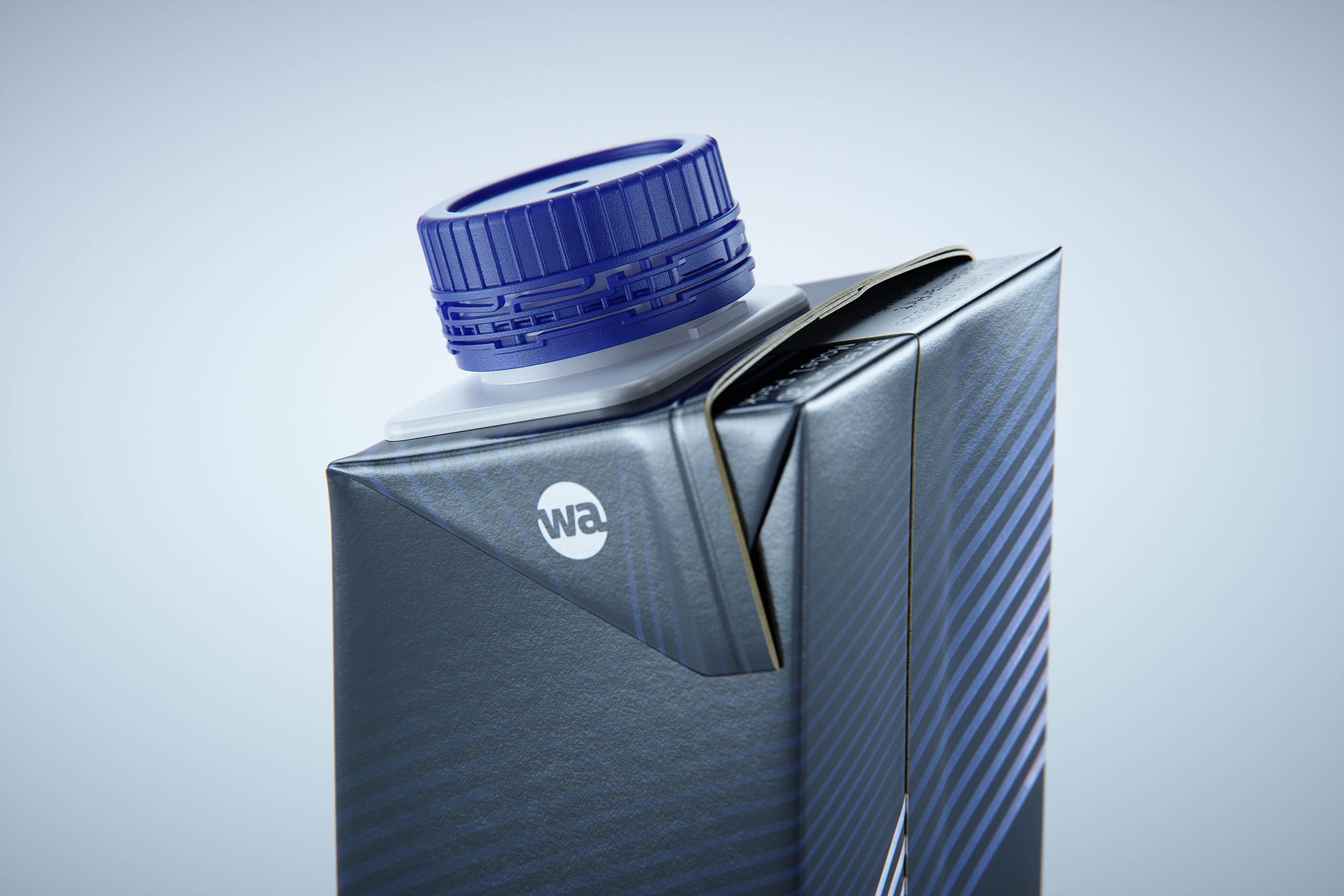 Tetra Brik EDGE 200ml with tethered cap HeliCap 23 Pro packaging 3d model