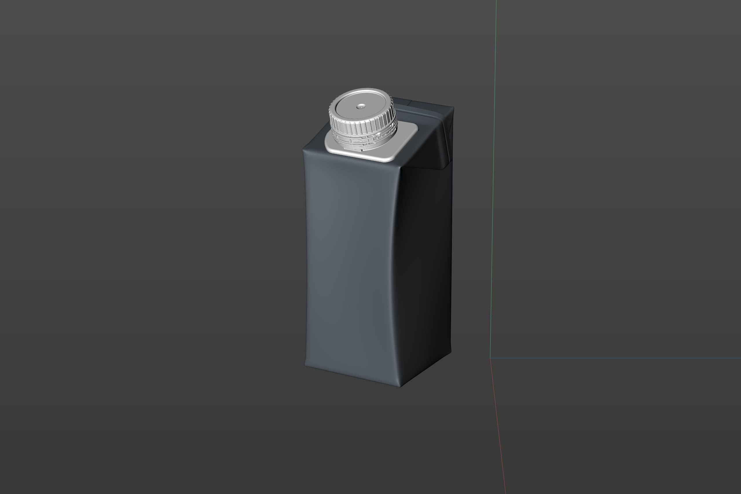 Tetra Brik EDGE 200ml with tethered cap HeliCap 23 Pro packaging 3d model