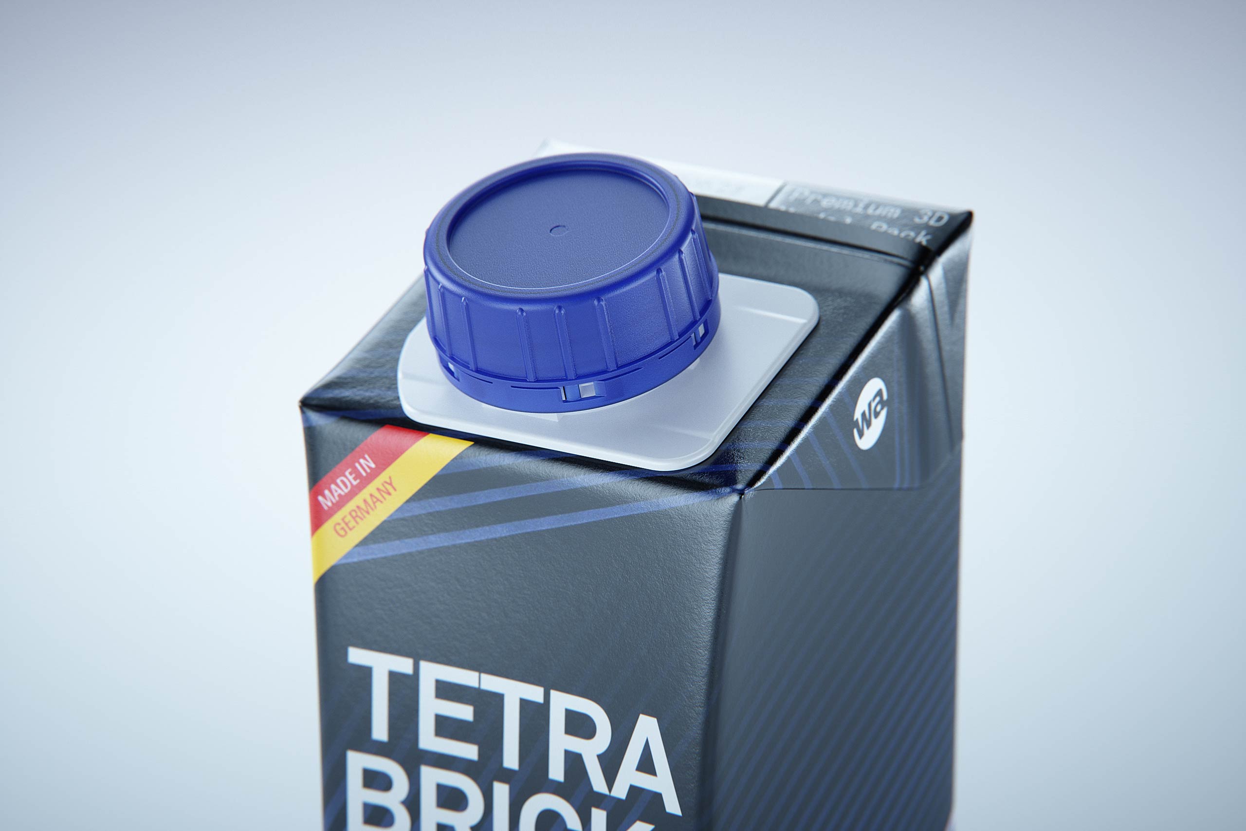 Tetra Pack Brick Edge 200ml 3D packaging model pak with HeliCap23 opening