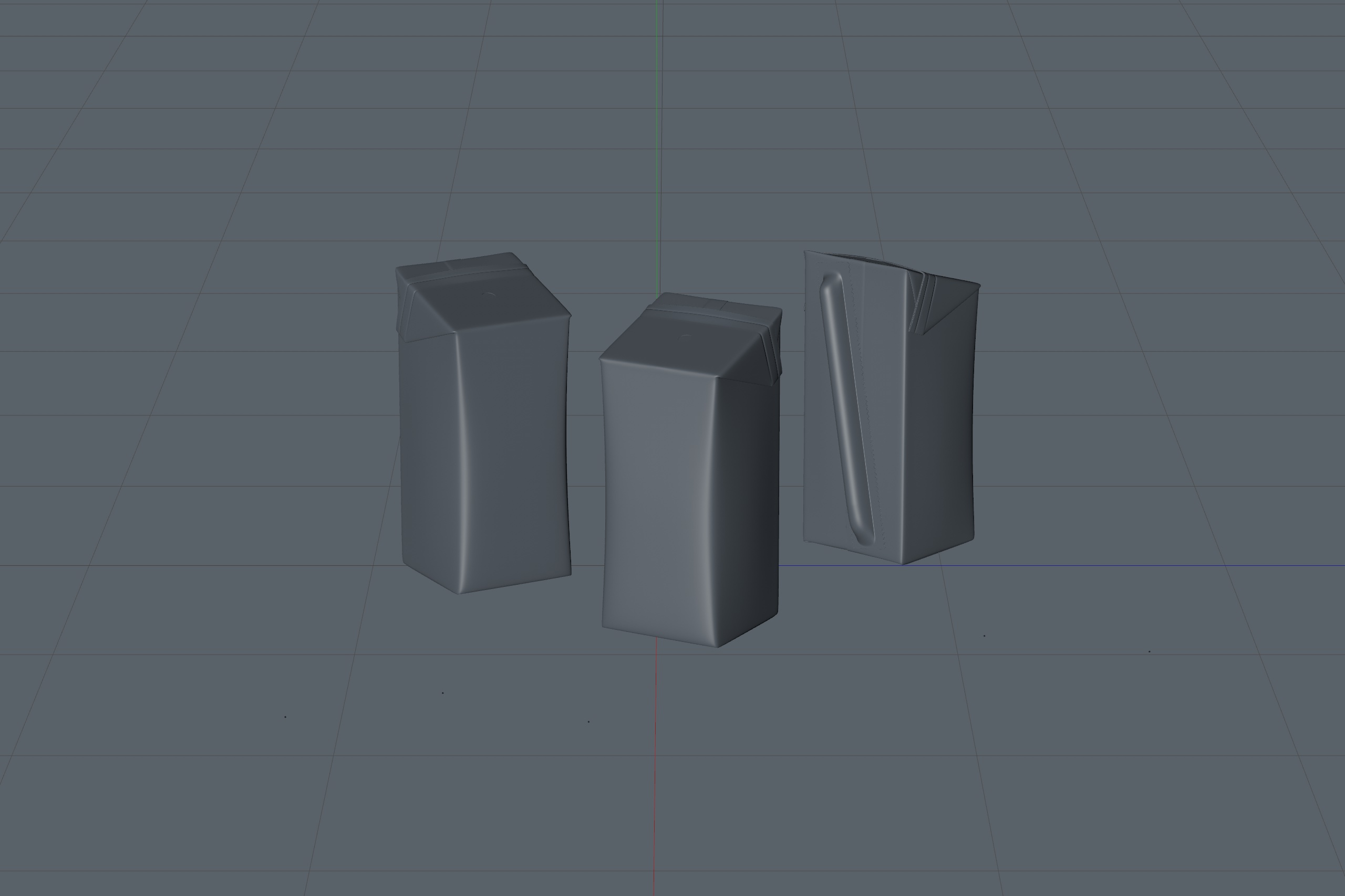 Tetra Pack Brick Edge 200ml with a straw carton packaging 3d model pak