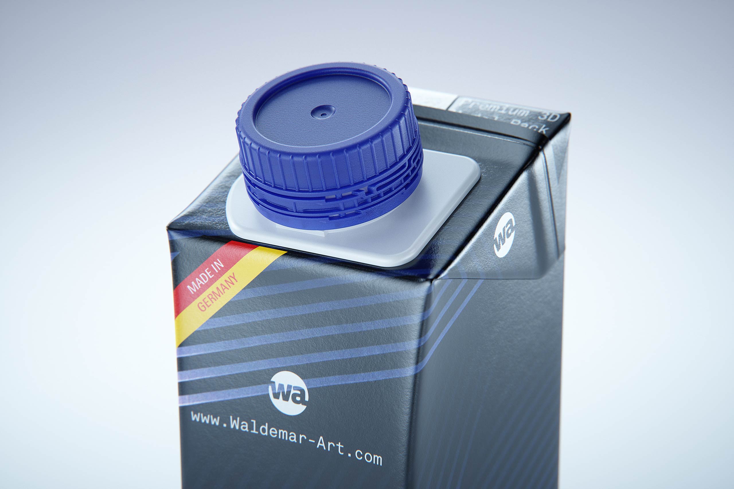 Tetra Pack Brik EDGE 250ml with tethered cap HeliCap 23 Pro packaging 3d model