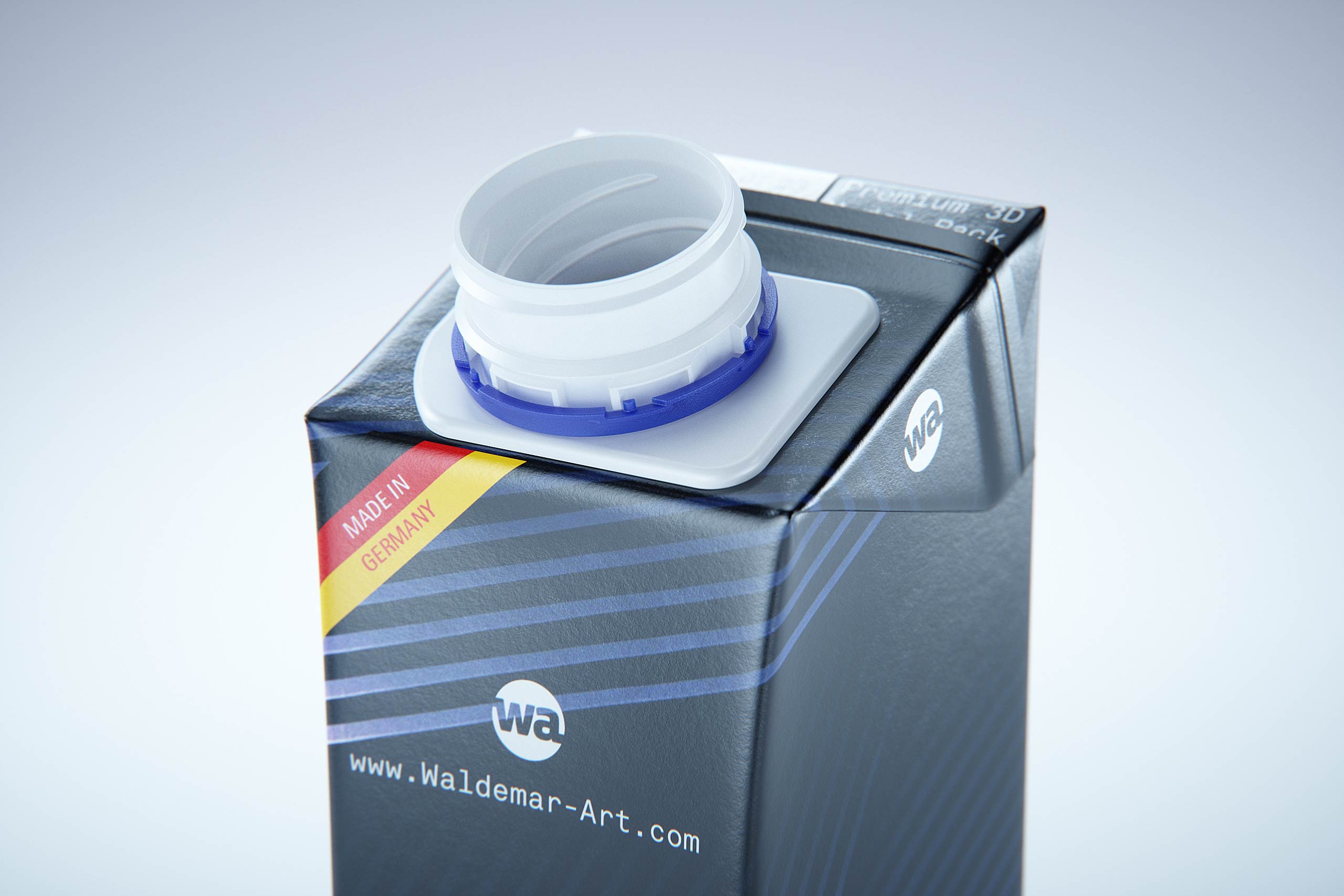 Tetra Pack Brik EDGE 250ml with tethered cap HeliCap 23 Pro packaging 3d model