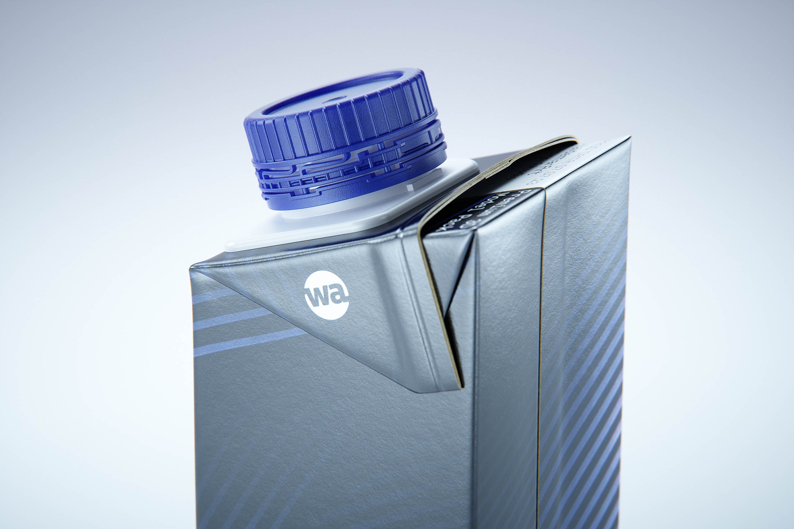 Tetra Pack Brik EDGE 250ml with tethered cap HeliCap 23 Pro packaging 3d model