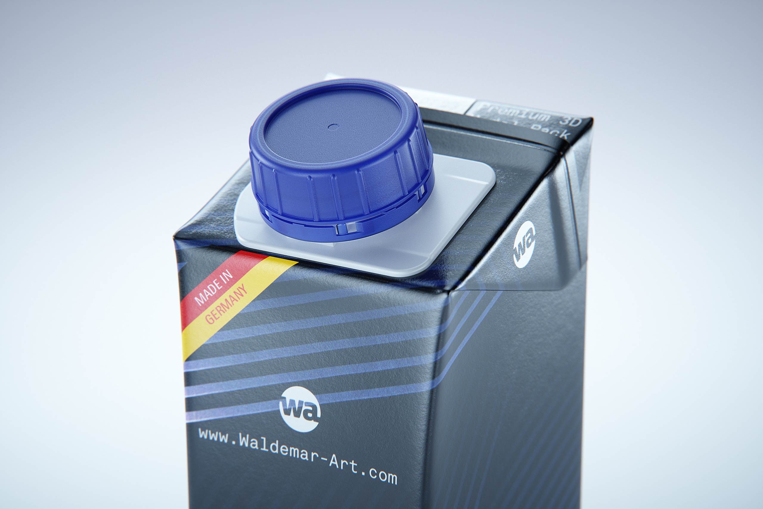 Tetra Pack Brick Edge 250ml 3D packaging model pak with HeliCap23 opening