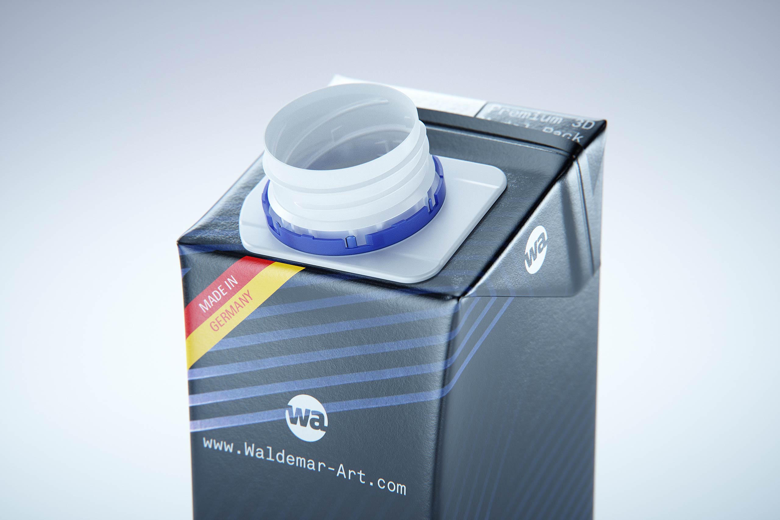 Tetra Pack Brick Edge 250ml 3D packaging model pak with HeliCap23 opening