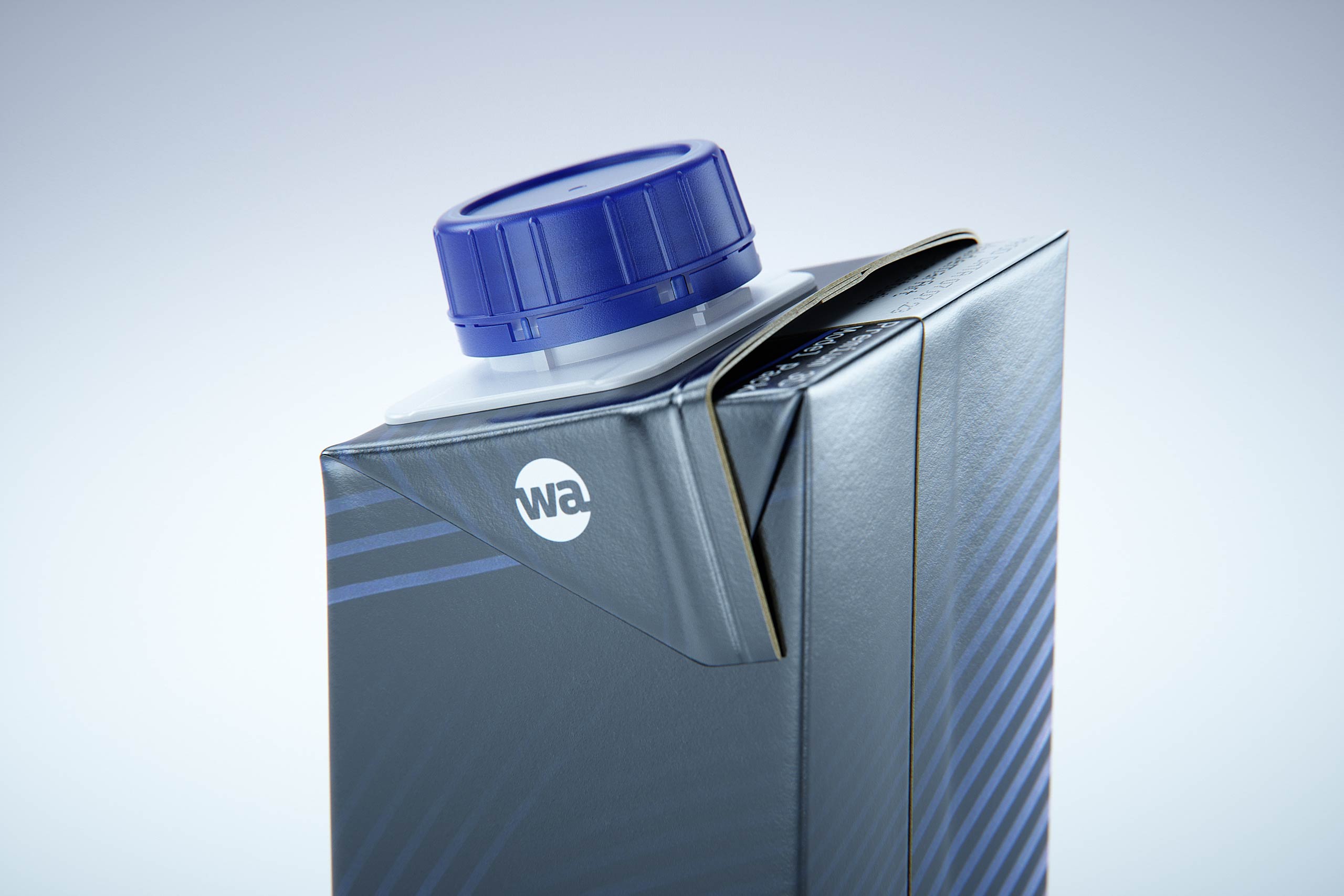 Tetra Pack Brick Edge 250ml 3D packaging model pak with HeliCap23 opening