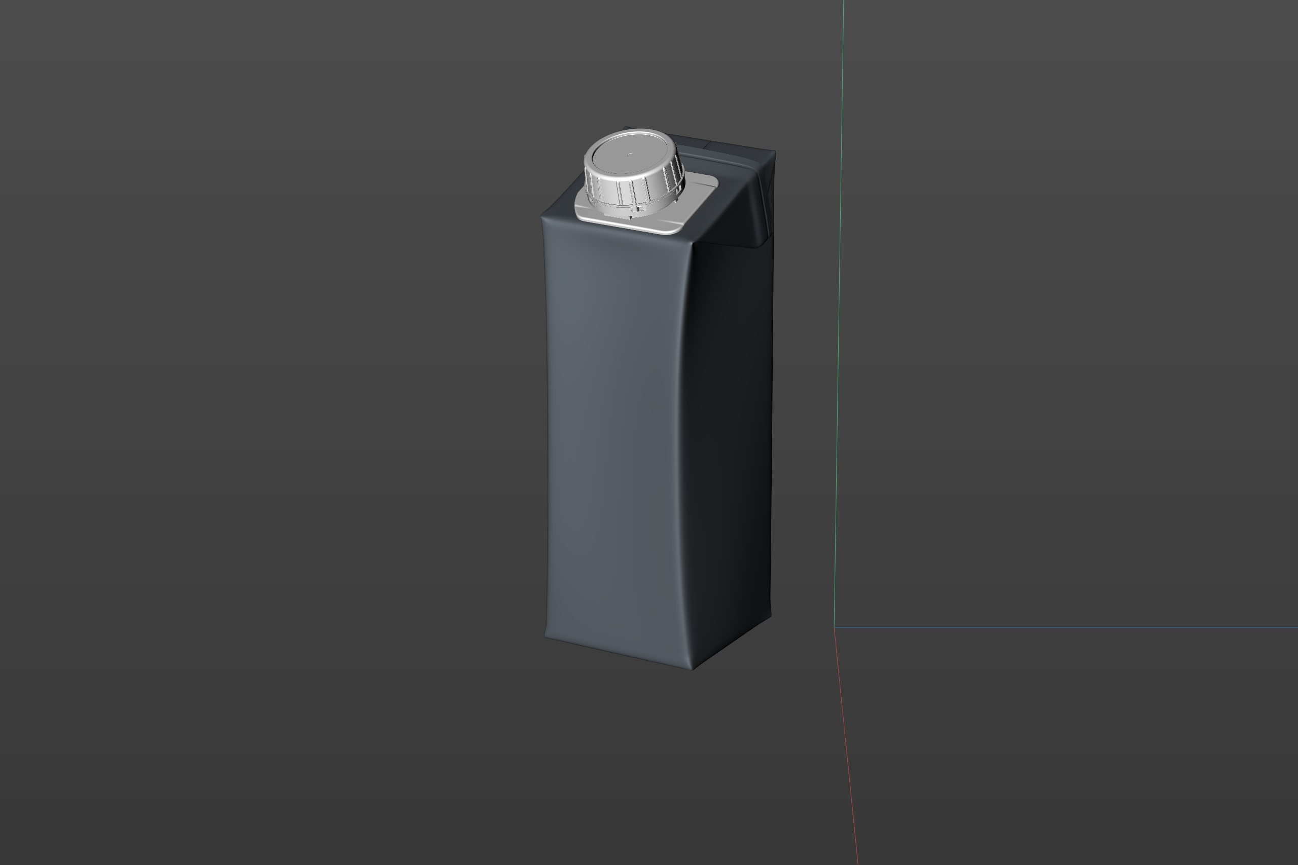 Tetra Pack Brick Edge 250ml 3D packaging model pak with HeliCap23 opening