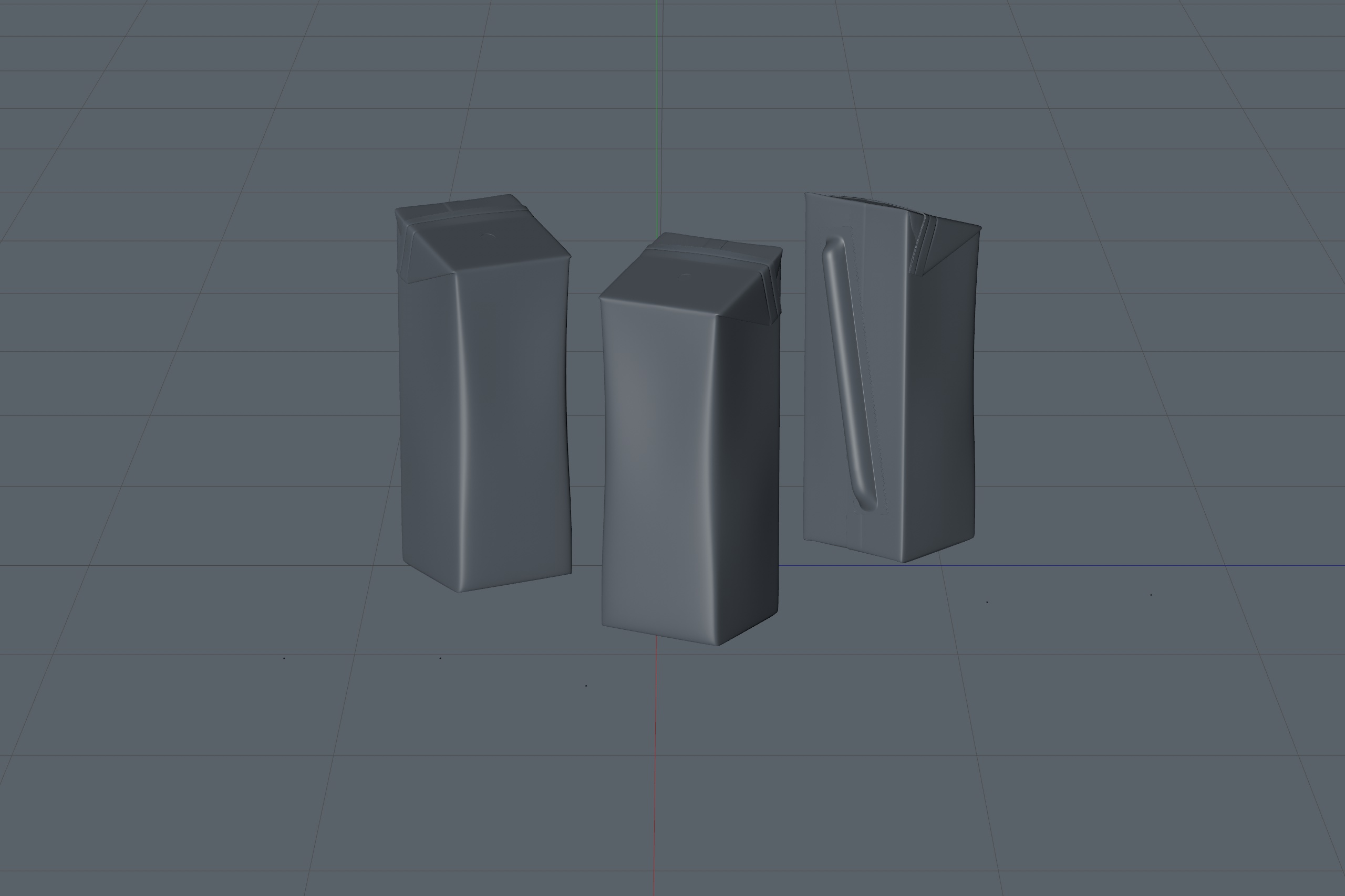 Tetra Pack Brick Edge 250ml with a straw carton packaging 3d model pak