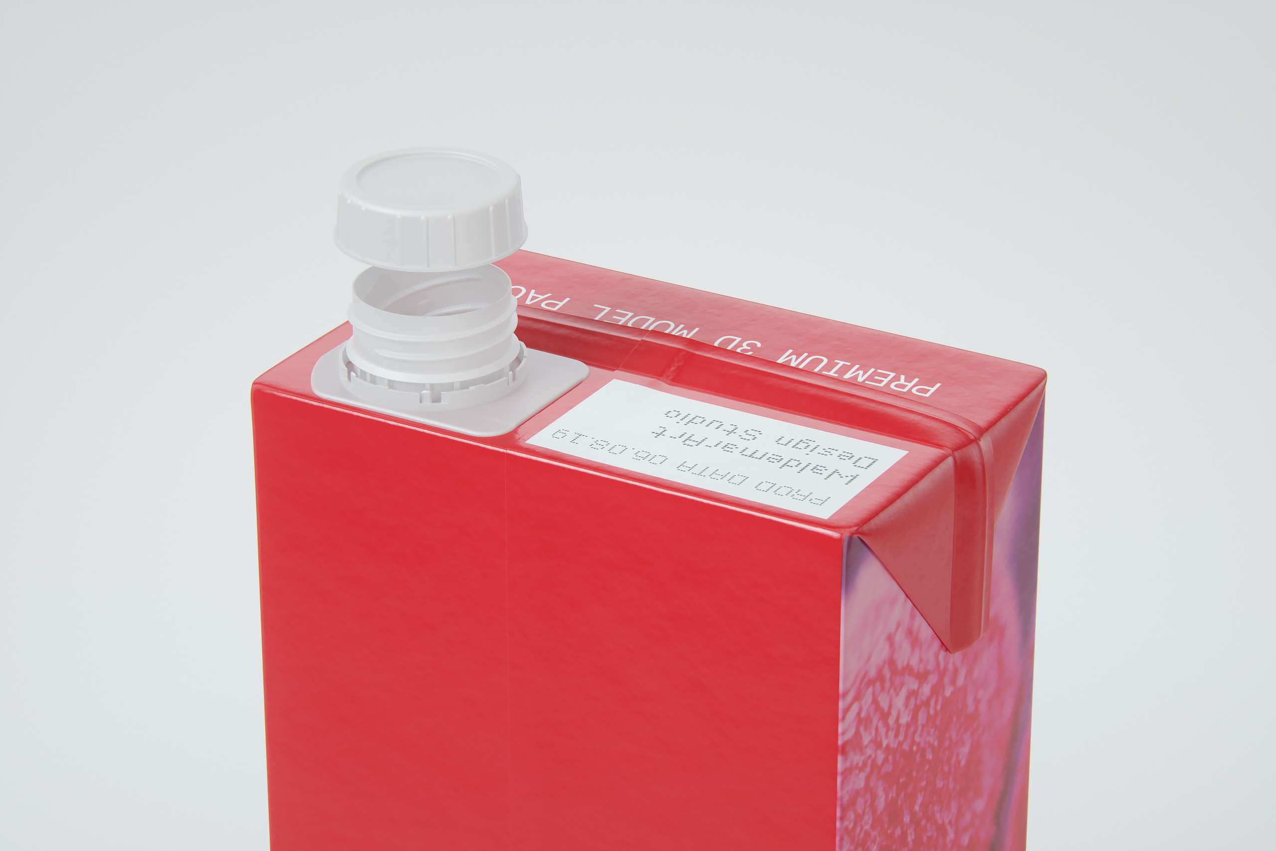 Tetra Pack Brik Slim 1000ml with Helicap23 Premium packaging 3D model pak