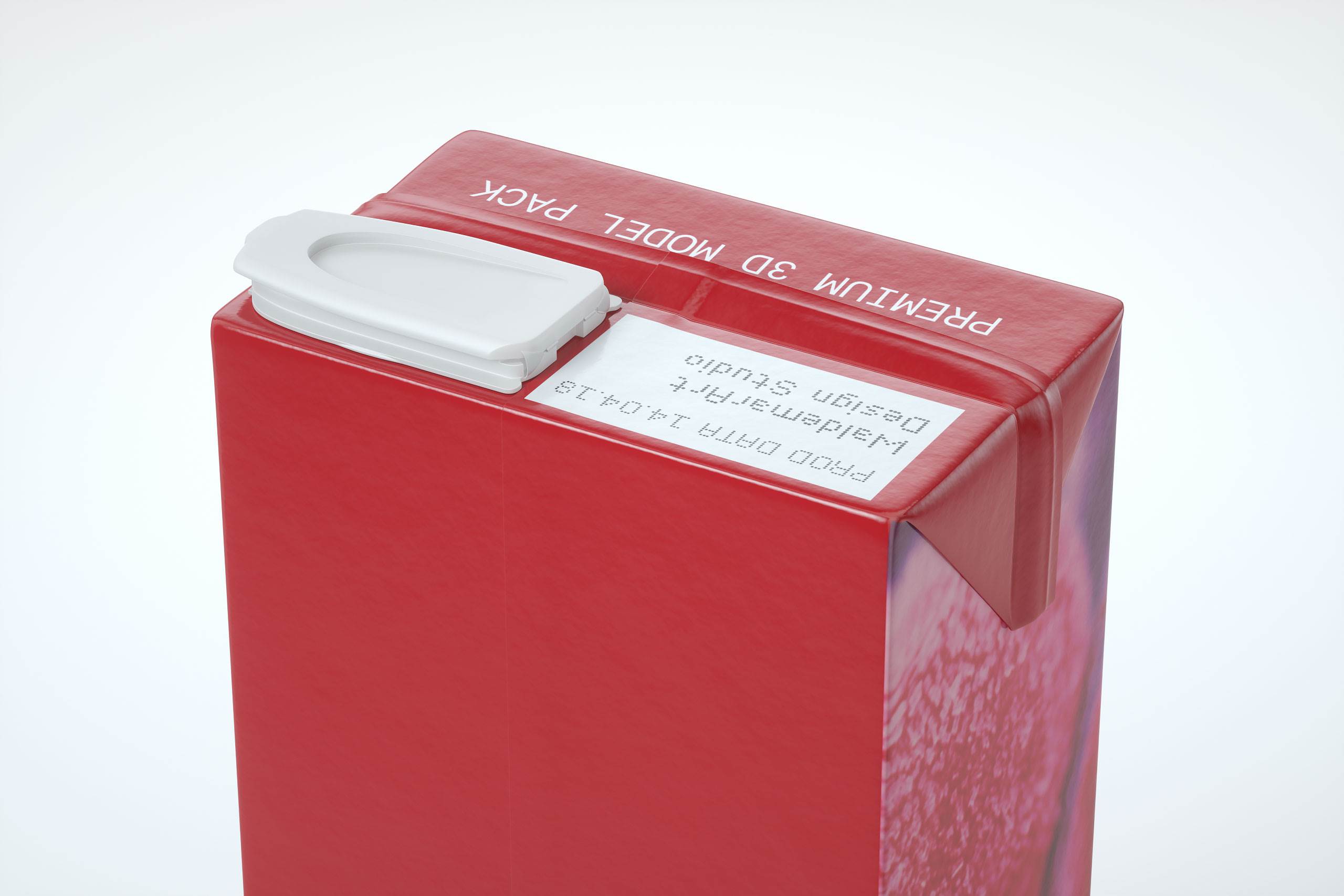 Tetra Pack Brick Slim 1000ml with ReCap3 packaging 3D model pak