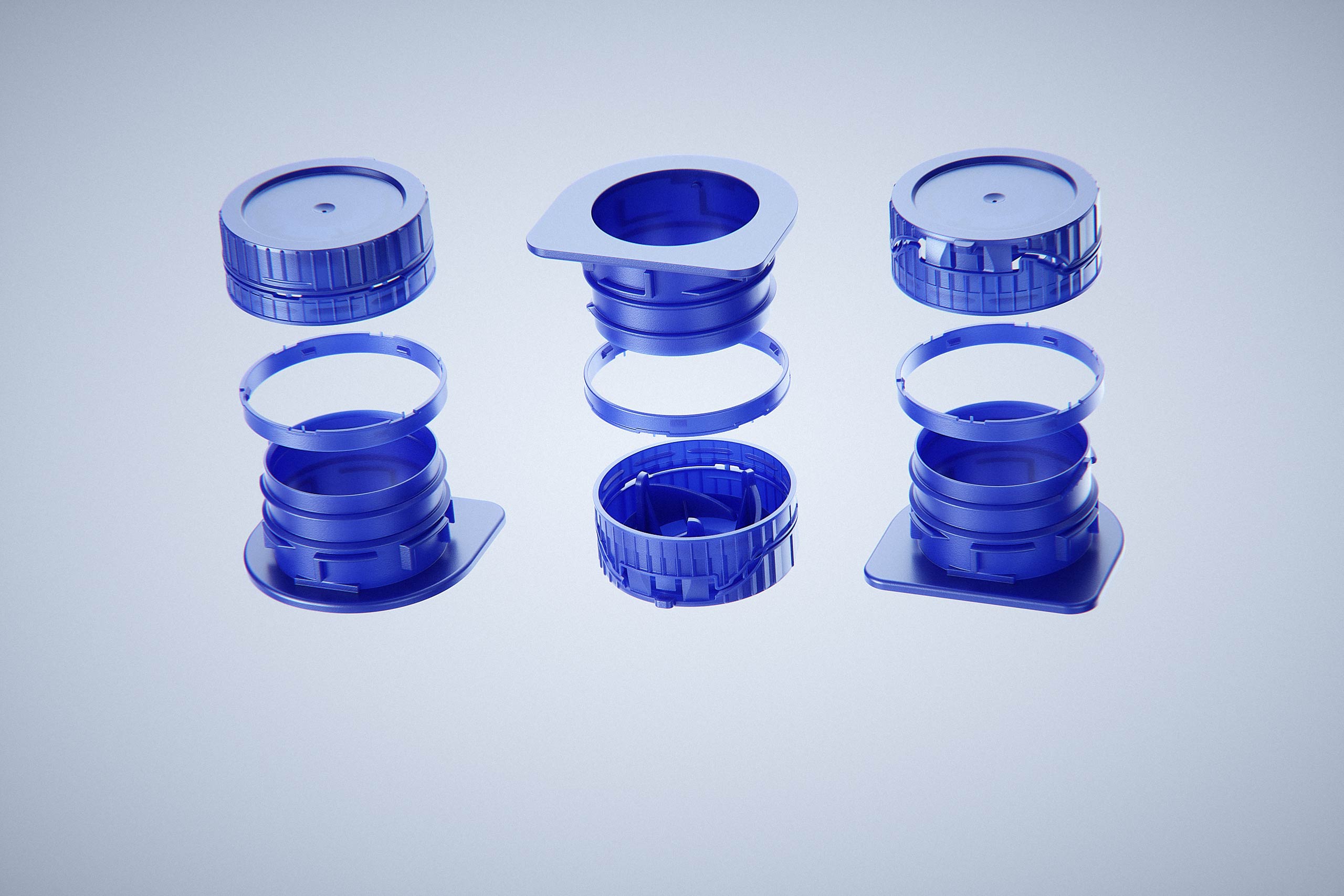 Tetra Pack Brik Square 1000ml packaging with tethered cap HeliCap26 Pro premium 3d model