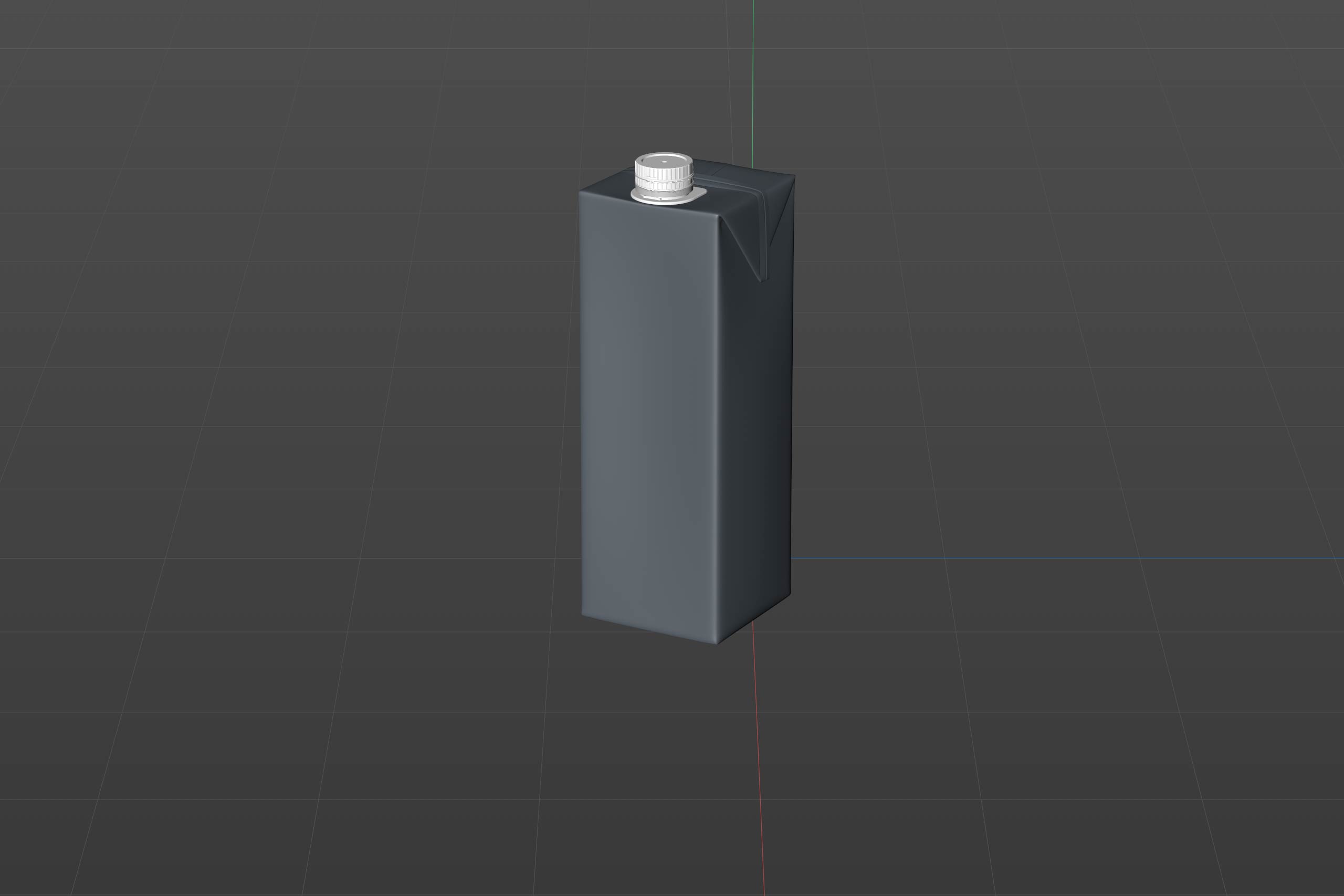 Tetra Pack Brik Square 1000ml packaging with tethered cap HeliCap26 Pro premium 3d model