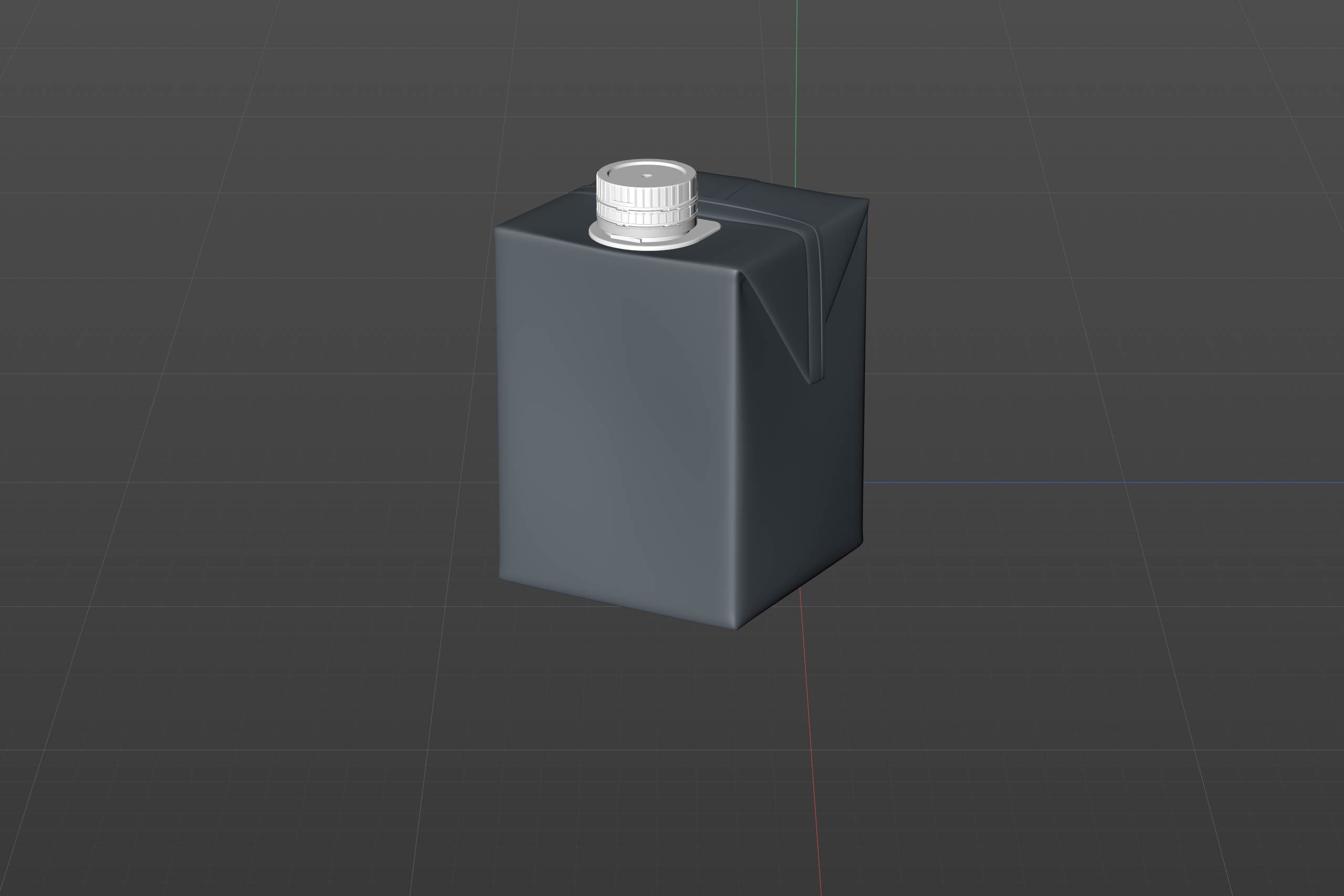 Tetra Pack Brik Square 500ml packaging with tethered cap HeliCap26 Pro premium 3d model