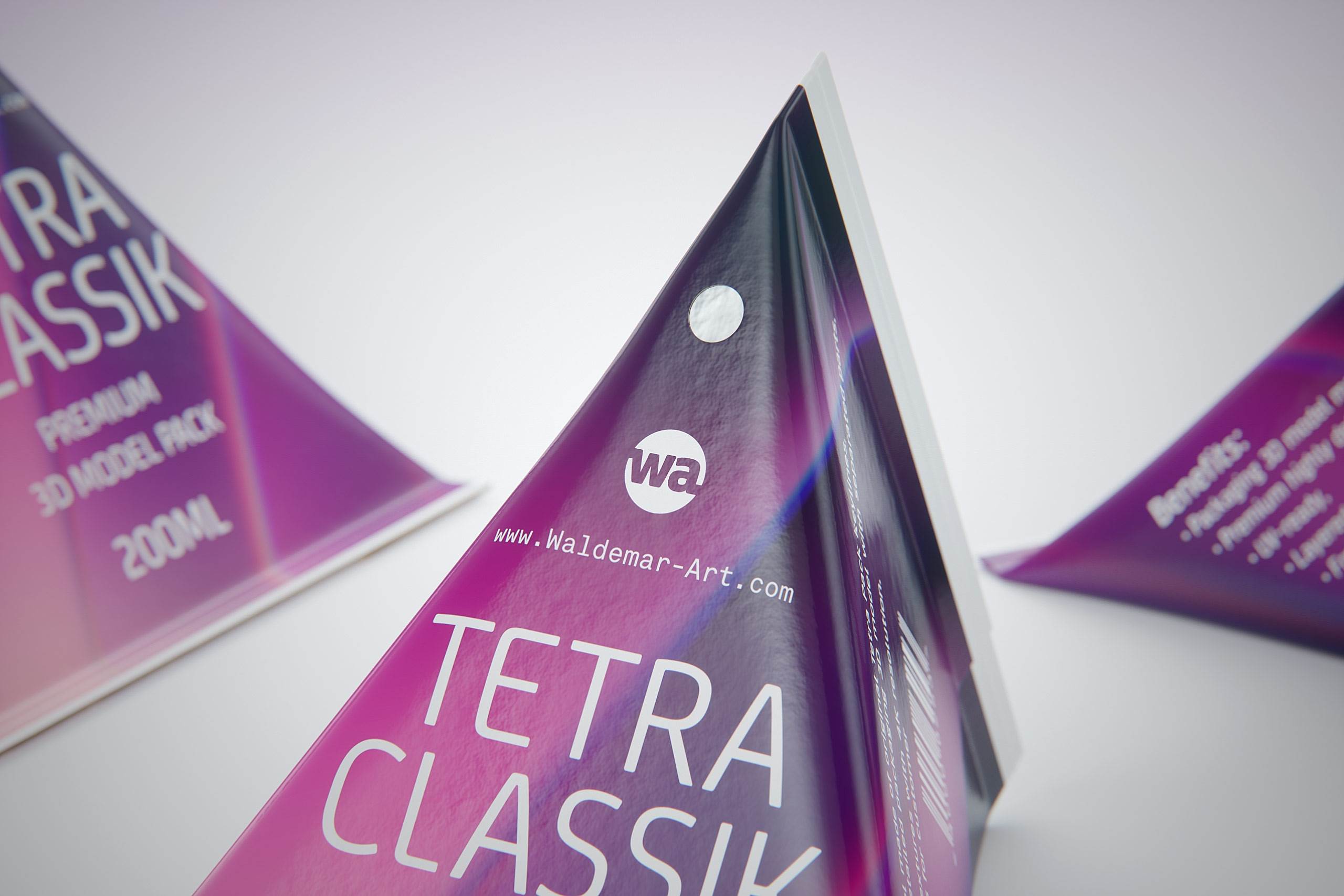 Tetra Pack Classic 200ml Professional packaging 3D model pak