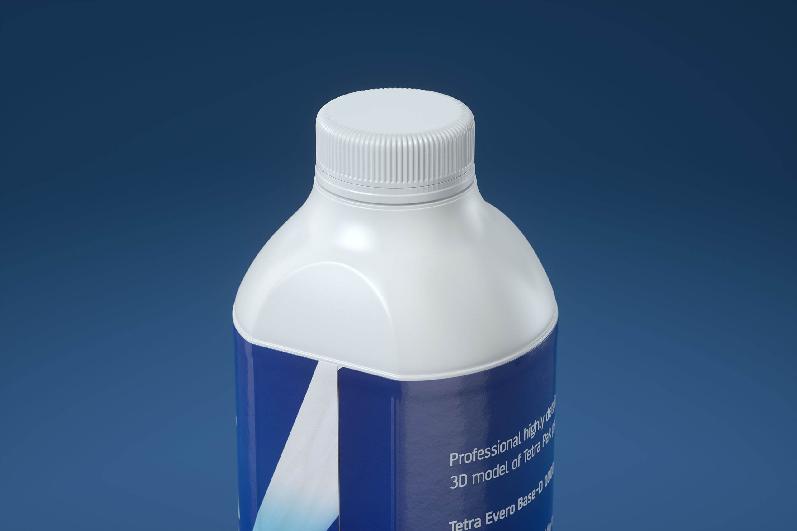 Milk Carton Packaging 3D model pak of Tetra Pack Evero Aseptic Base-D 1000ml with OrionTop O38A