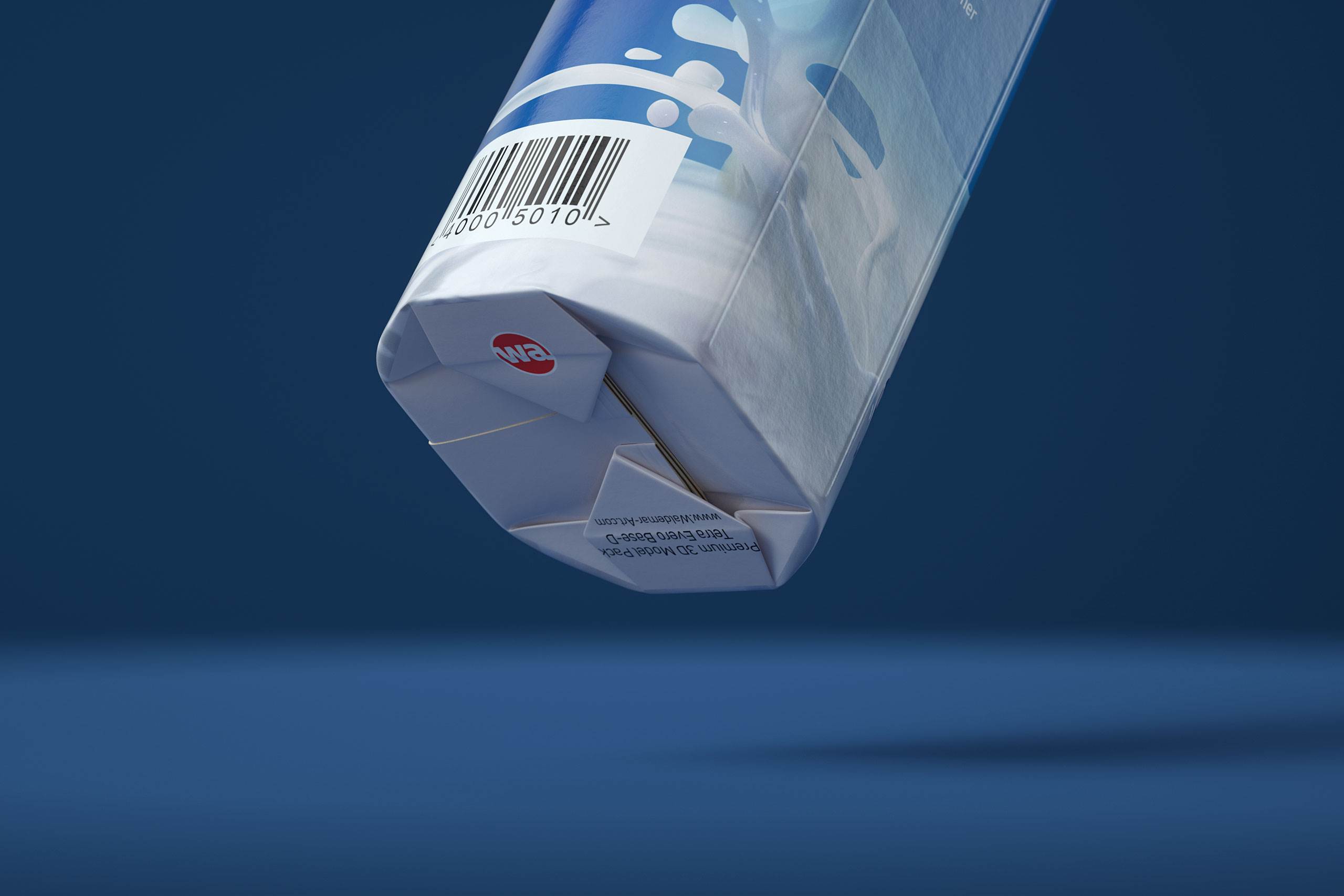Milk Carton Packaging 3D model pak of Tetra Pack Evero Aseptic Base-D 1000ml with OrionTop O38A