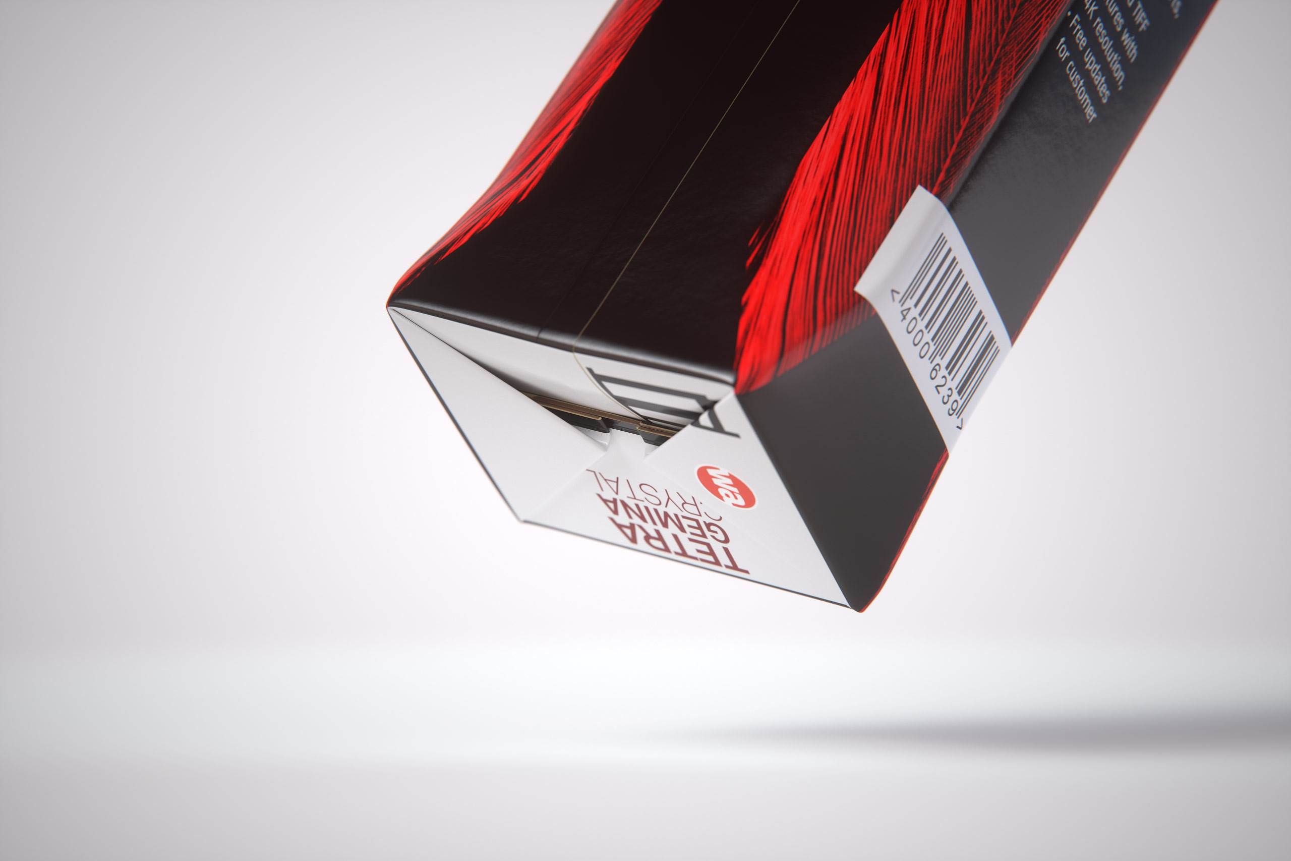 Tetra Pack Gemina Base Crystal 1000ml with HeliCap 27 Premium packaging 3d model pak.