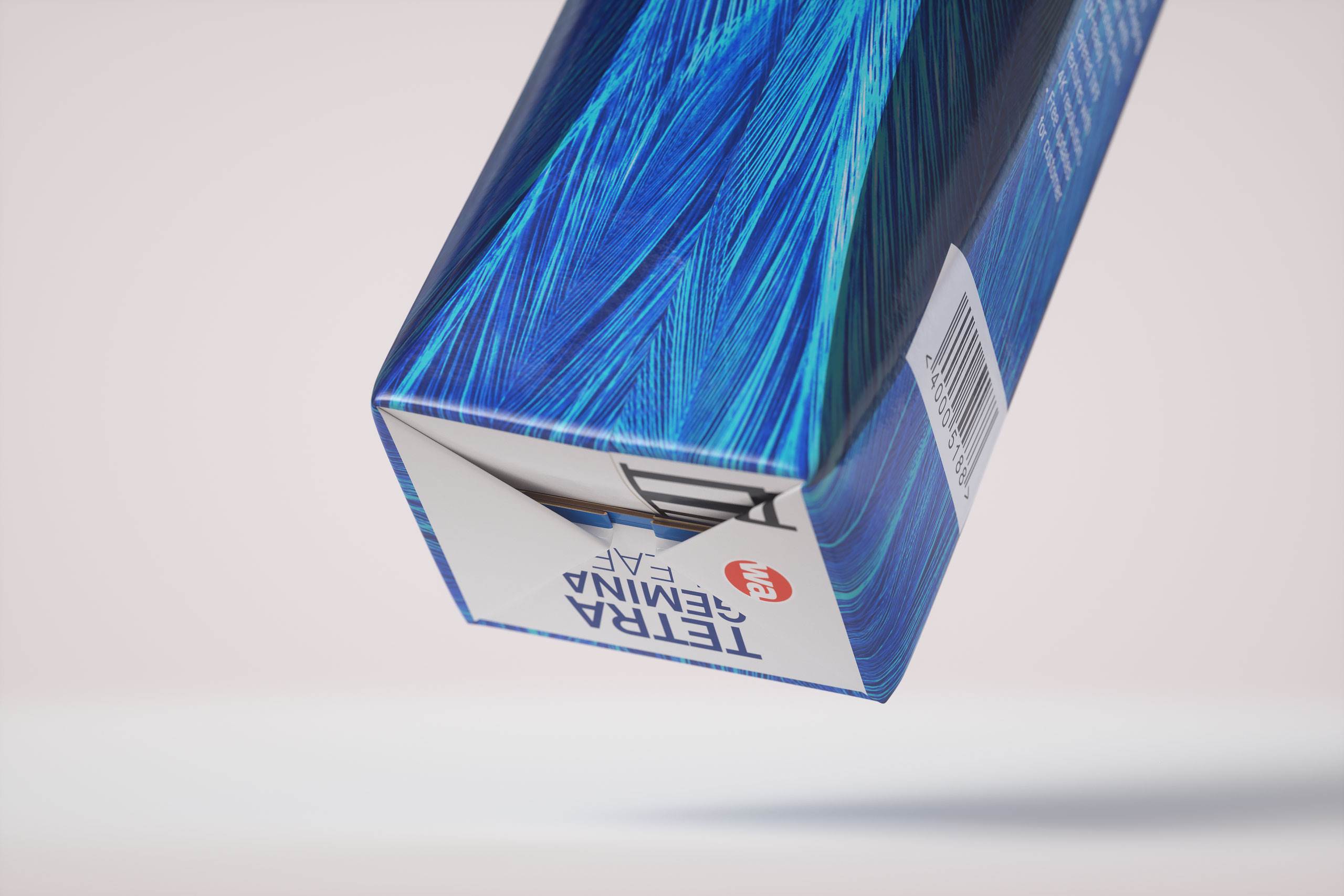 Packaging 3d model pak of Tetra Pack Gemina Leaf 1000ml with HeliCap 27
