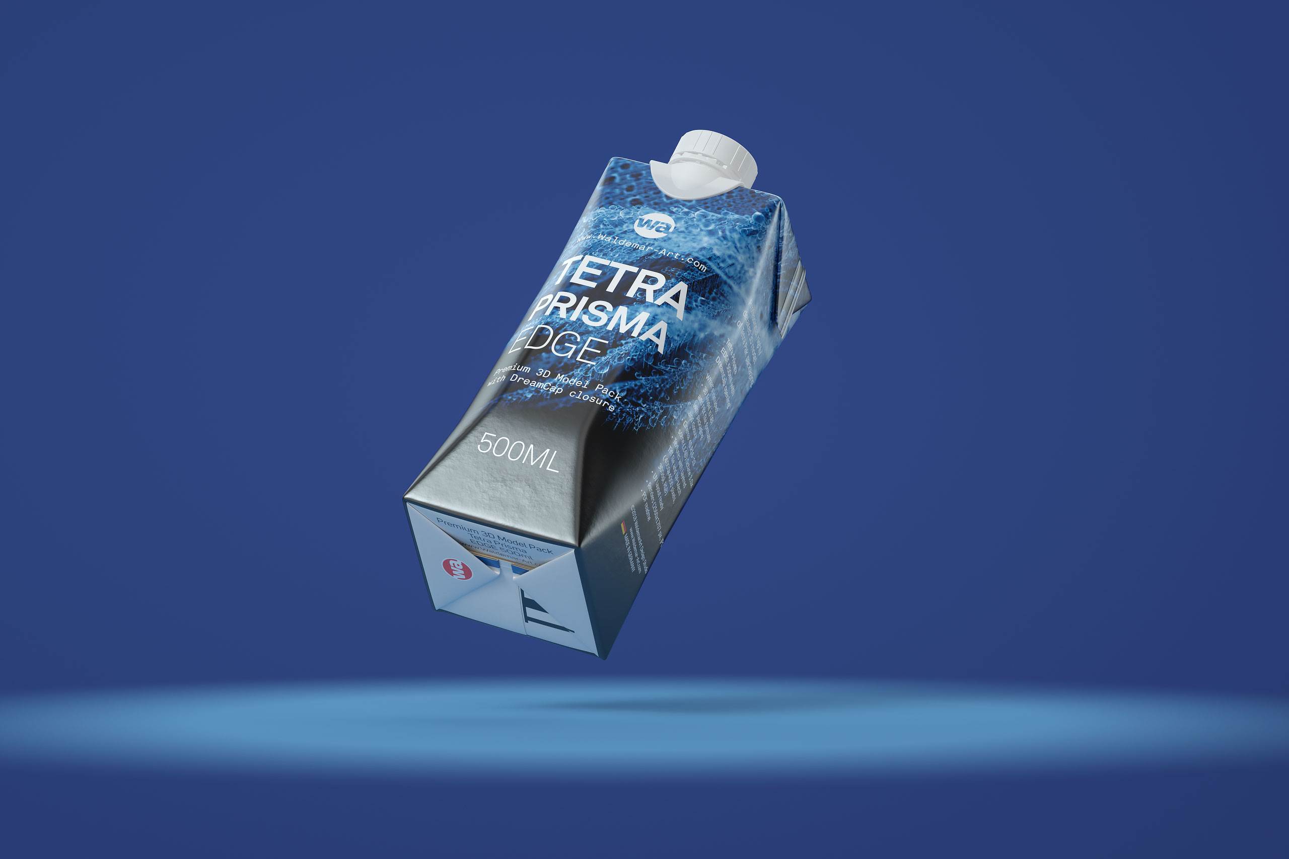 Tetra Pack Prisma EDGE 500ml with DreamCap Premium carton packaging 3D model pak