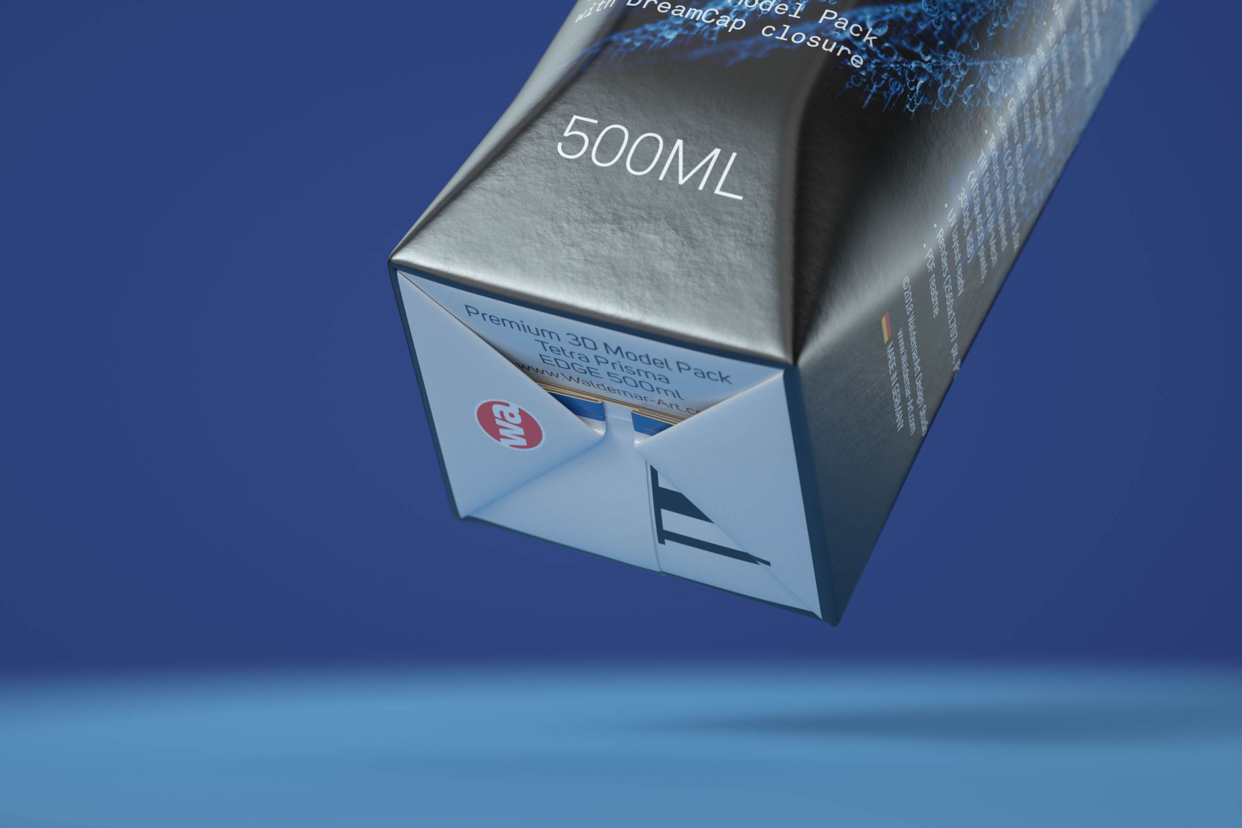 Tetra Pack Prisma EDGE 500ml with DreamCap Premium carton packaging 3D model pak